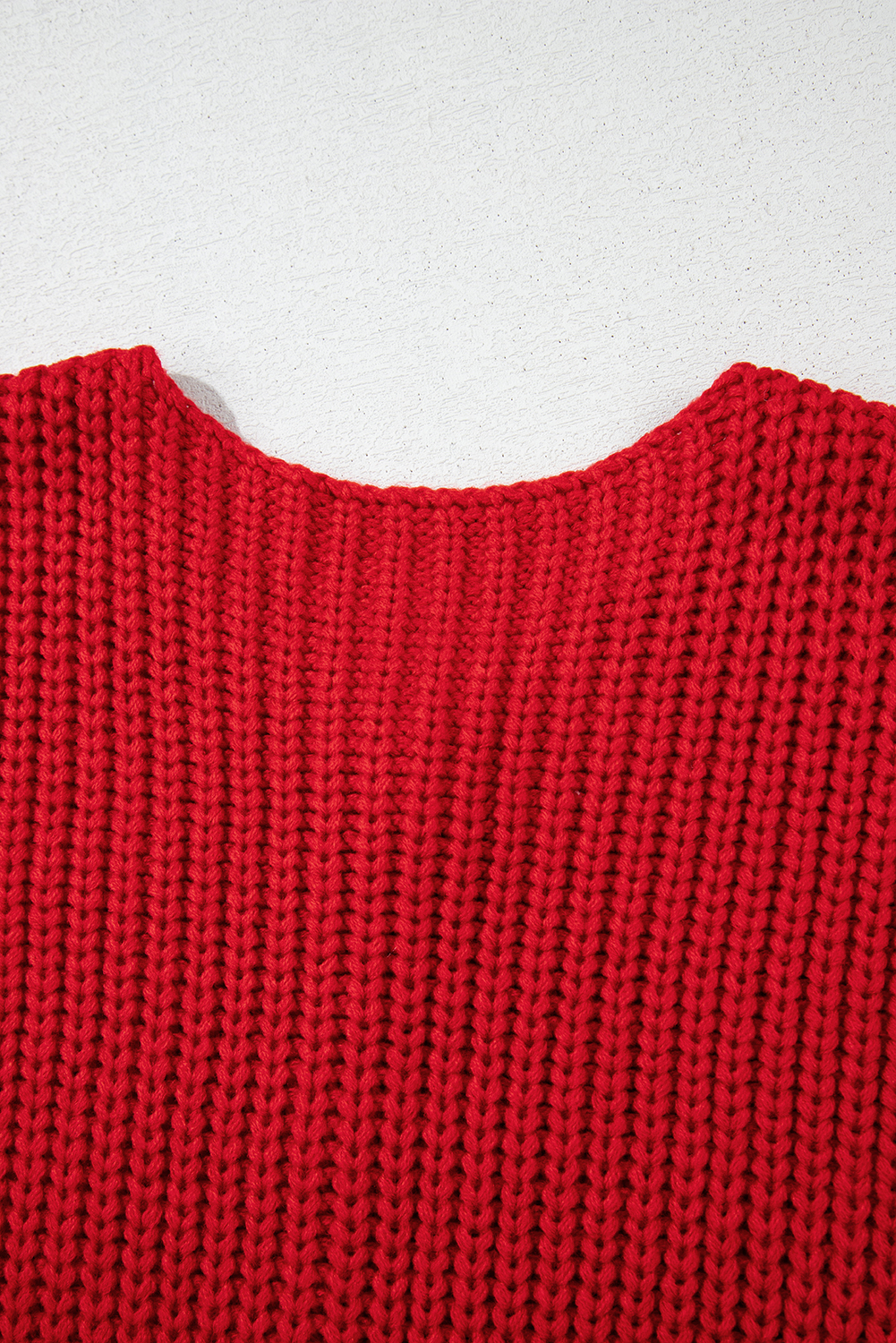 Fiery Red Solid Textured Knit Side Pockets Buttoned Sweater Vest - loveforevers