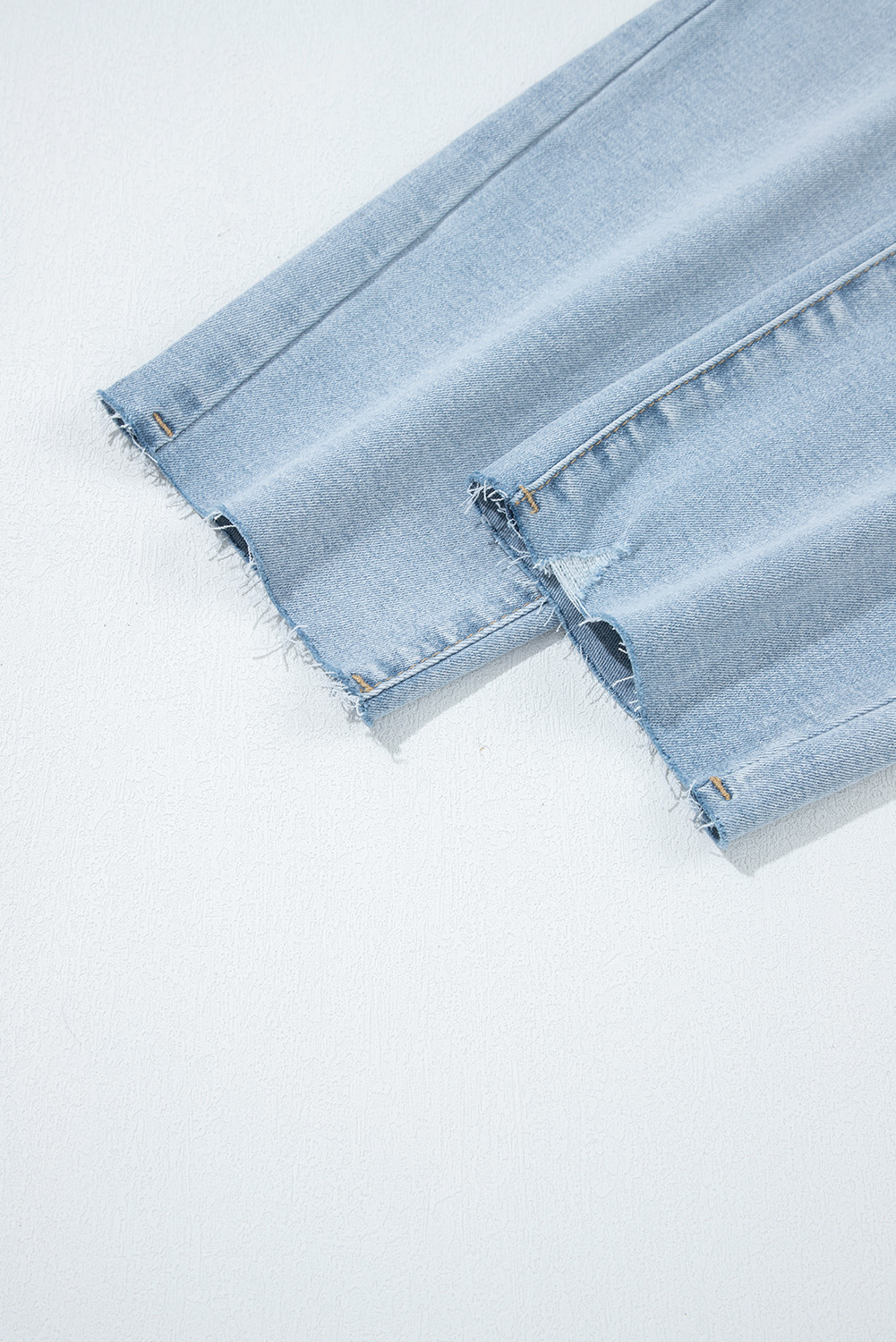 Beau Blue Mid Rise Ankle-Length Distressed Skinny Jeans - loveforevers