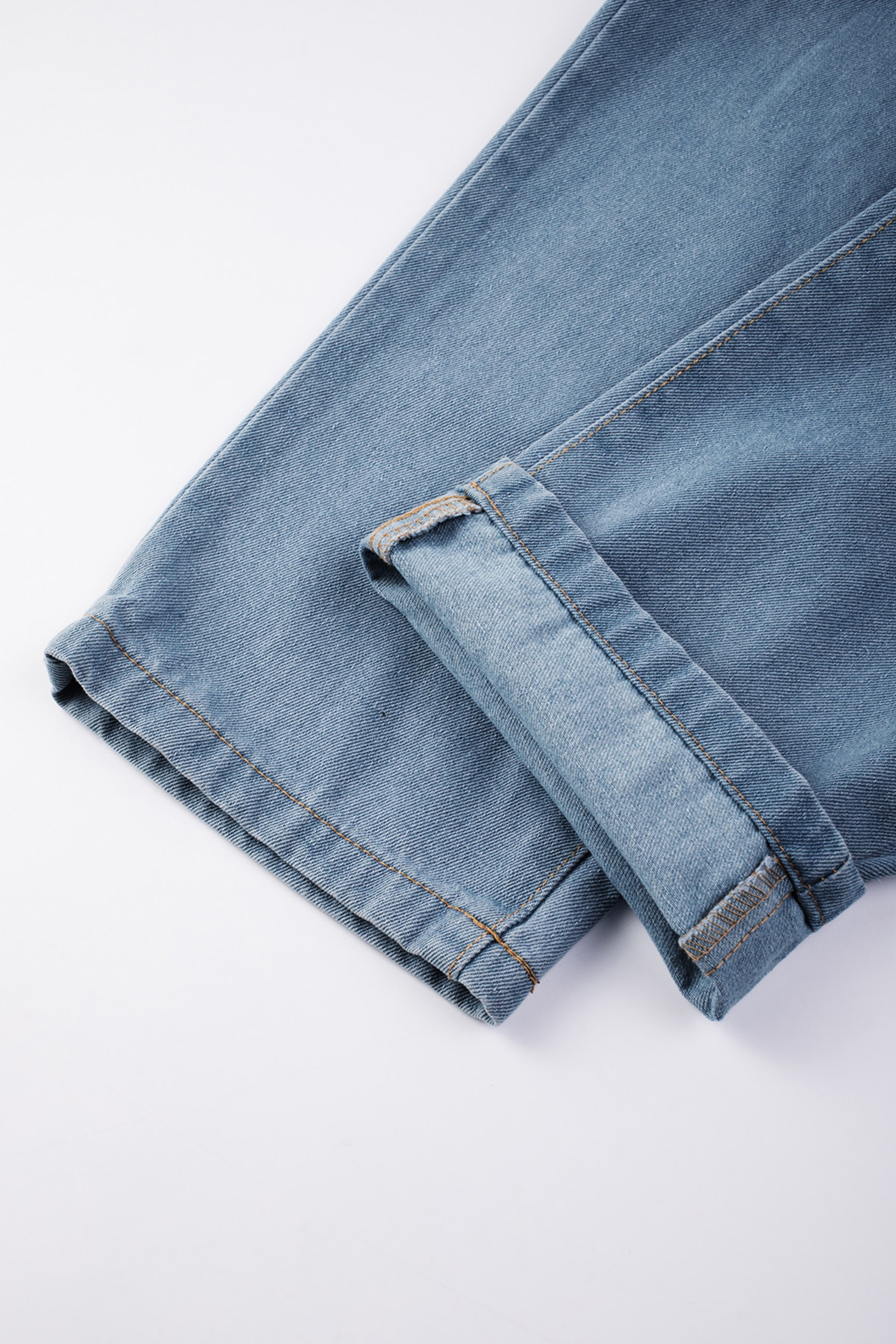 Light Blue Retro Bib Pocket Buckle Straps Casual Denim Jumpsuit - loveforevers