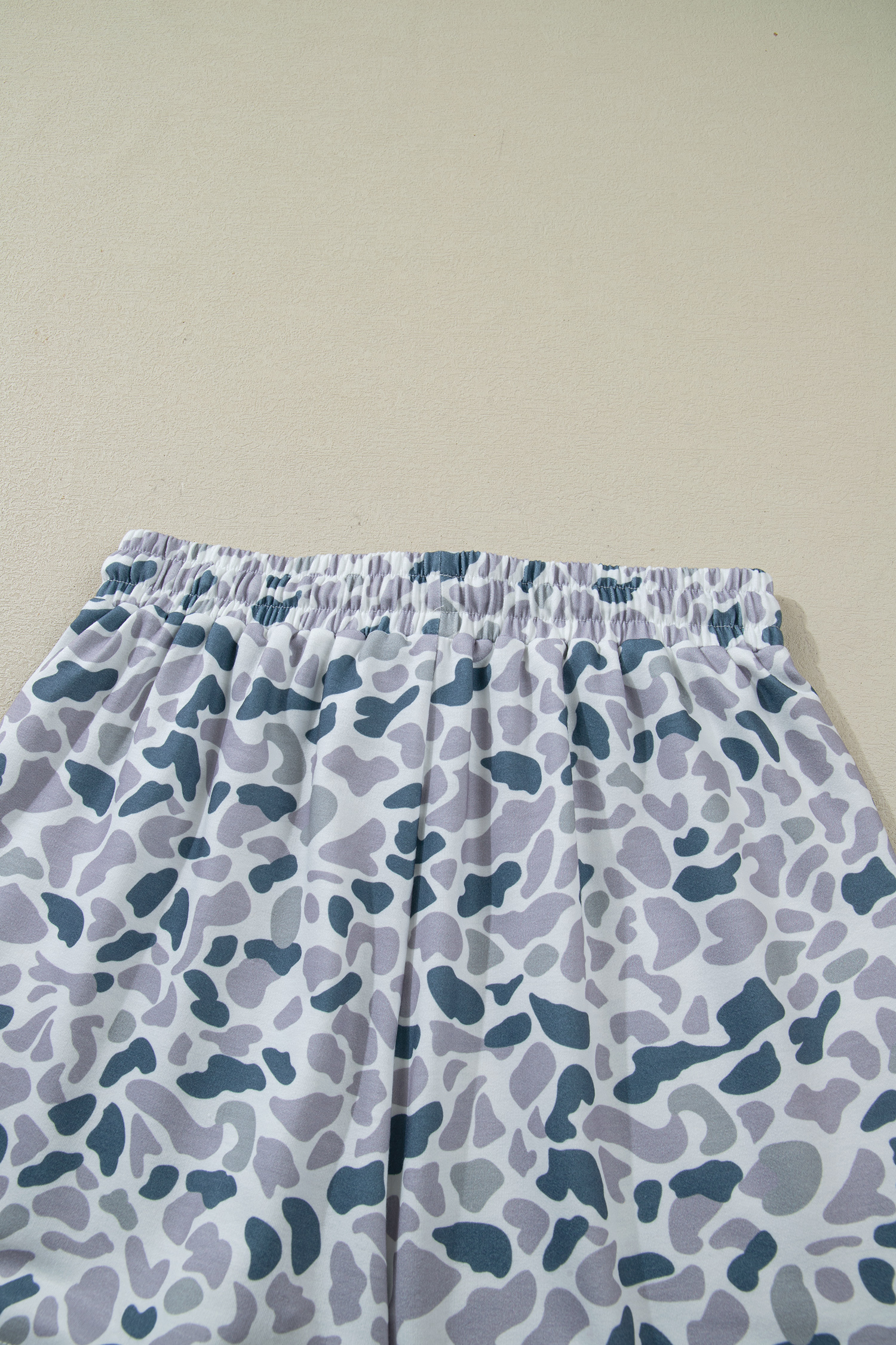 Beige Camo Print Wide Leg Casual Pants - loveforevers