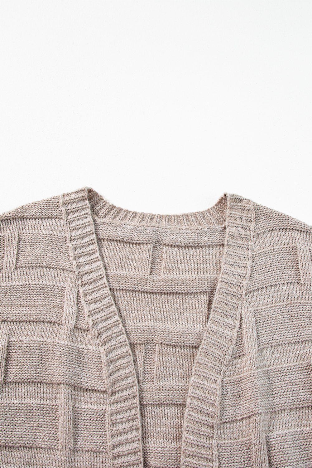Delicacy Textured Knit Open Front Chic Cardigan with Pockets - loveforevers