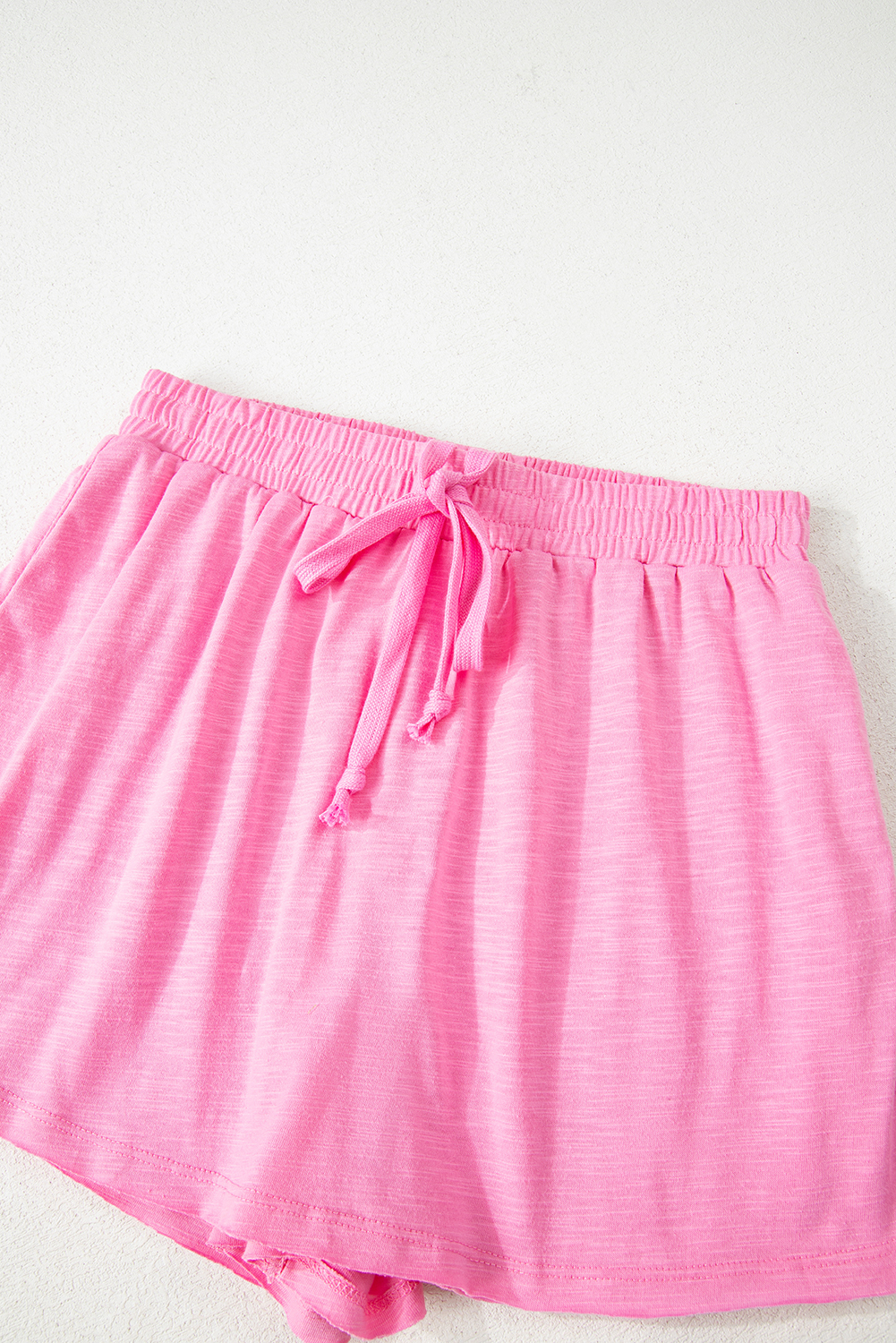 Sachet Pink Loose Fit Half Sleeve T Shirt and High Waist Skirt Set - loveforevers