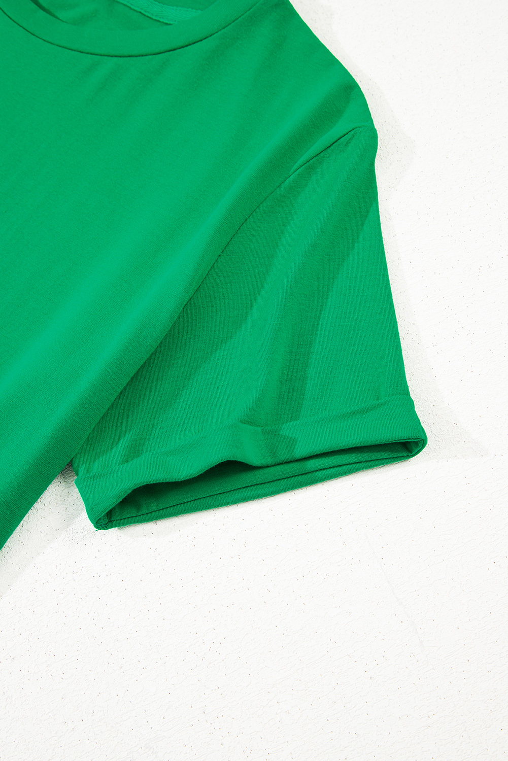 Khaki Casual Plain Crew Neck Tee - loveforevers