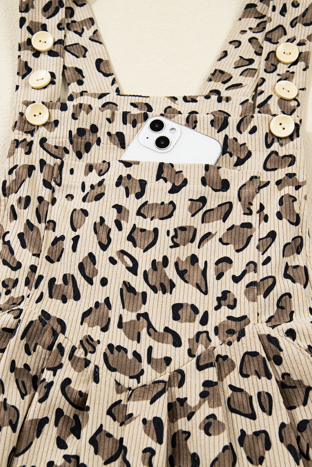 Brown Leopard Bib Wide Leg Jumpsuit - loveforevers