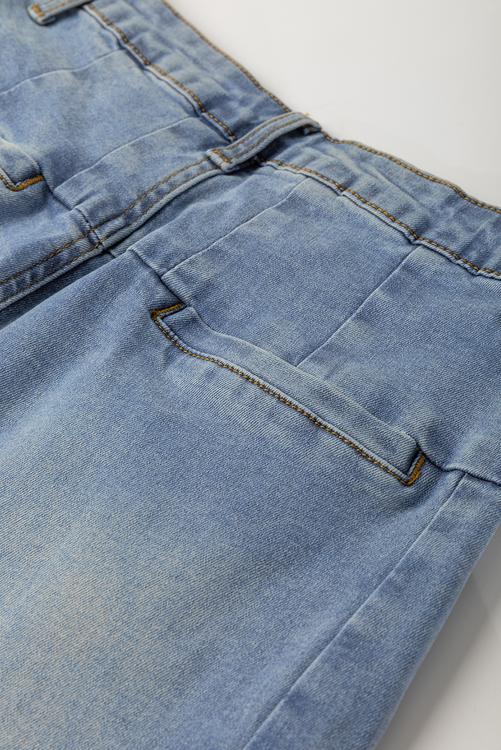 Ashleigh Blue Washed Pleated Detail Wide Leg Jeans - loveforevers