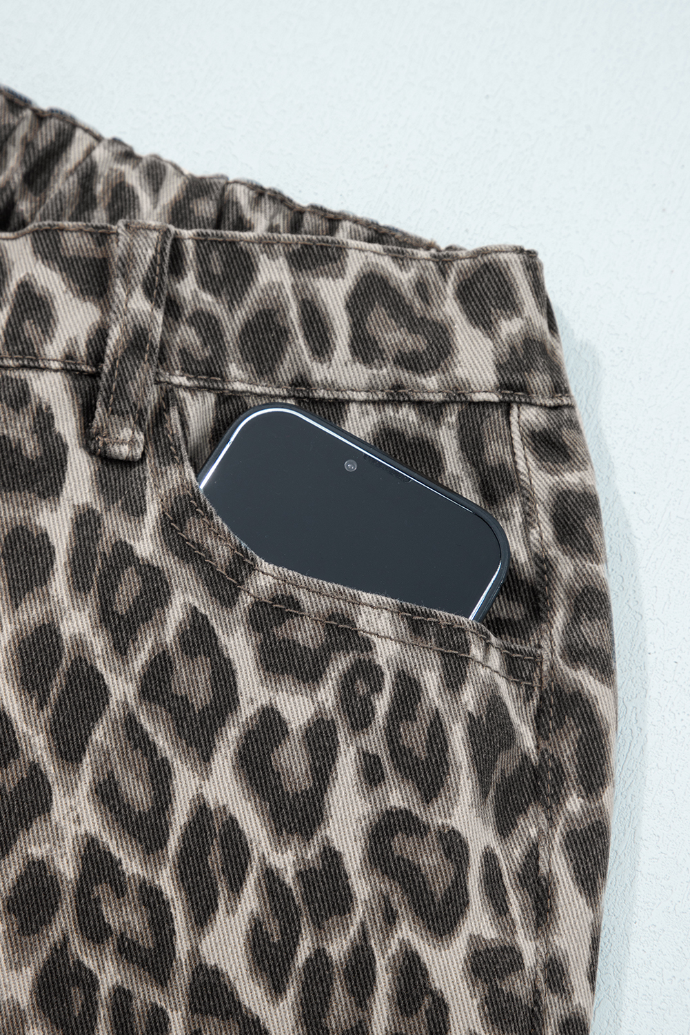 Yellow Leopard Straight Loose Leg Jeans - loveforevers