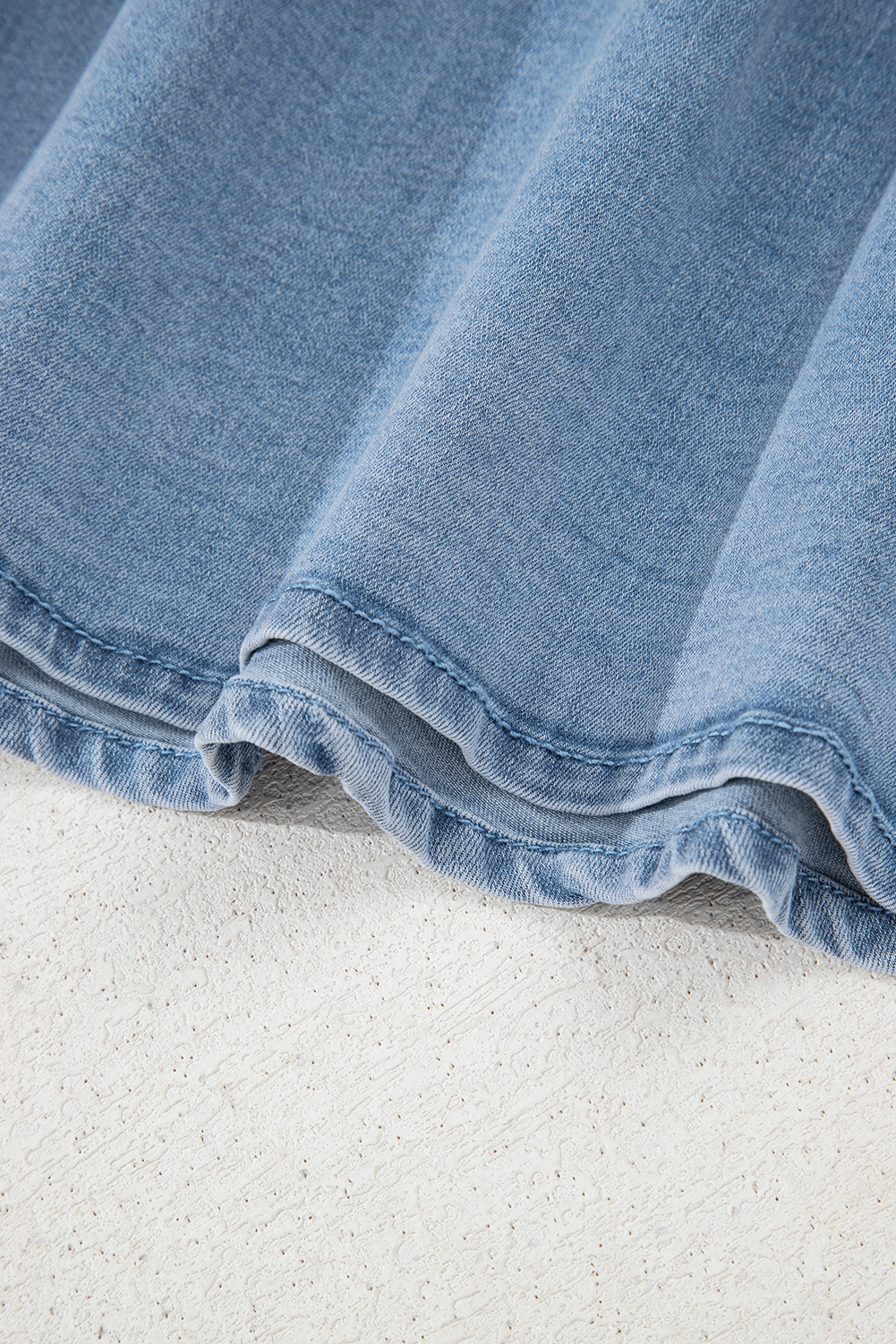 Myosotis Square Neck Bowknot A-line Sleeveless Denim Dress - loveforevers