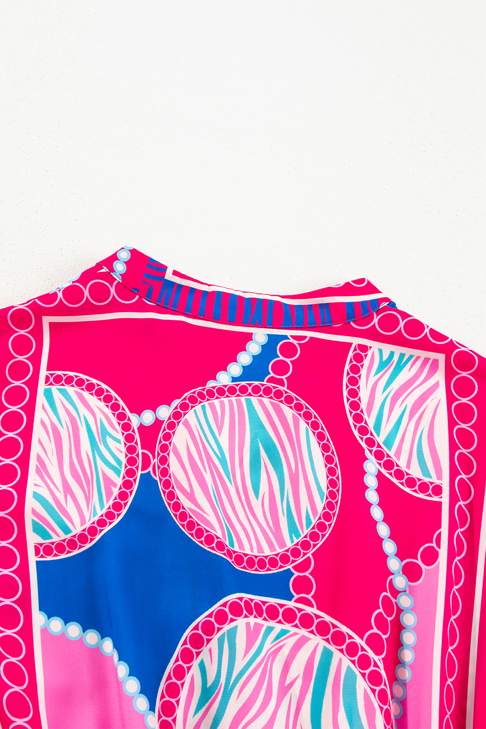 Rose Boho Abstract Printed Puff Sleeve Drawstring Waist Ruffled Mini Dress - loveforevers