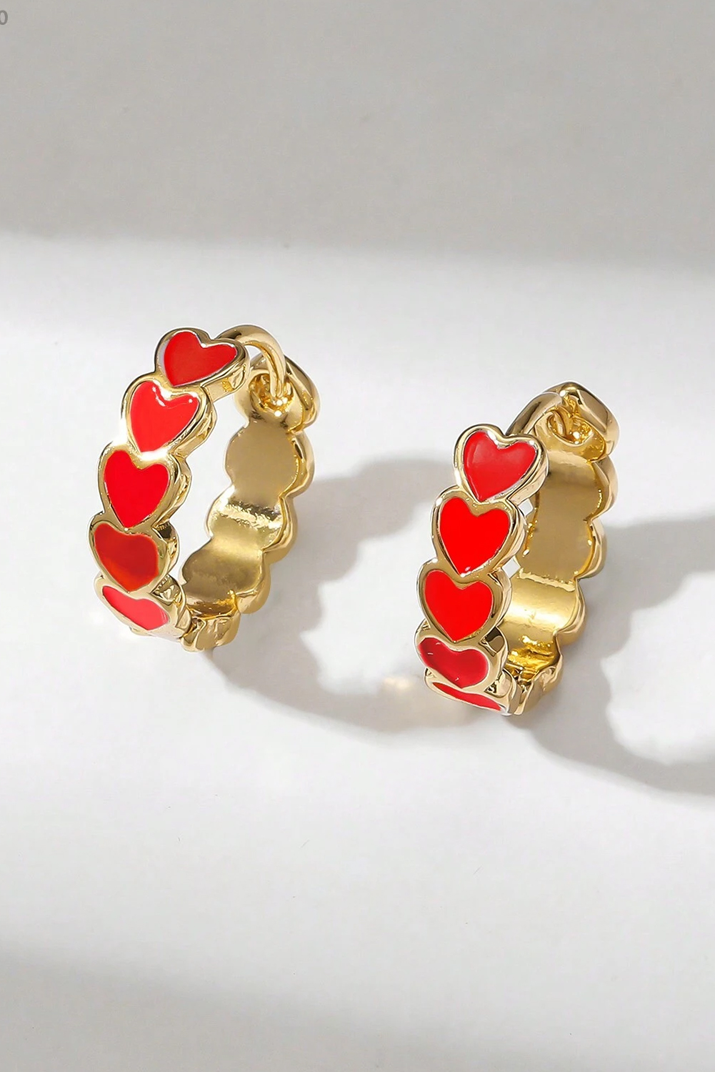 White Heart Shape Plated Alloy Small Hook Earrings - loveforevers