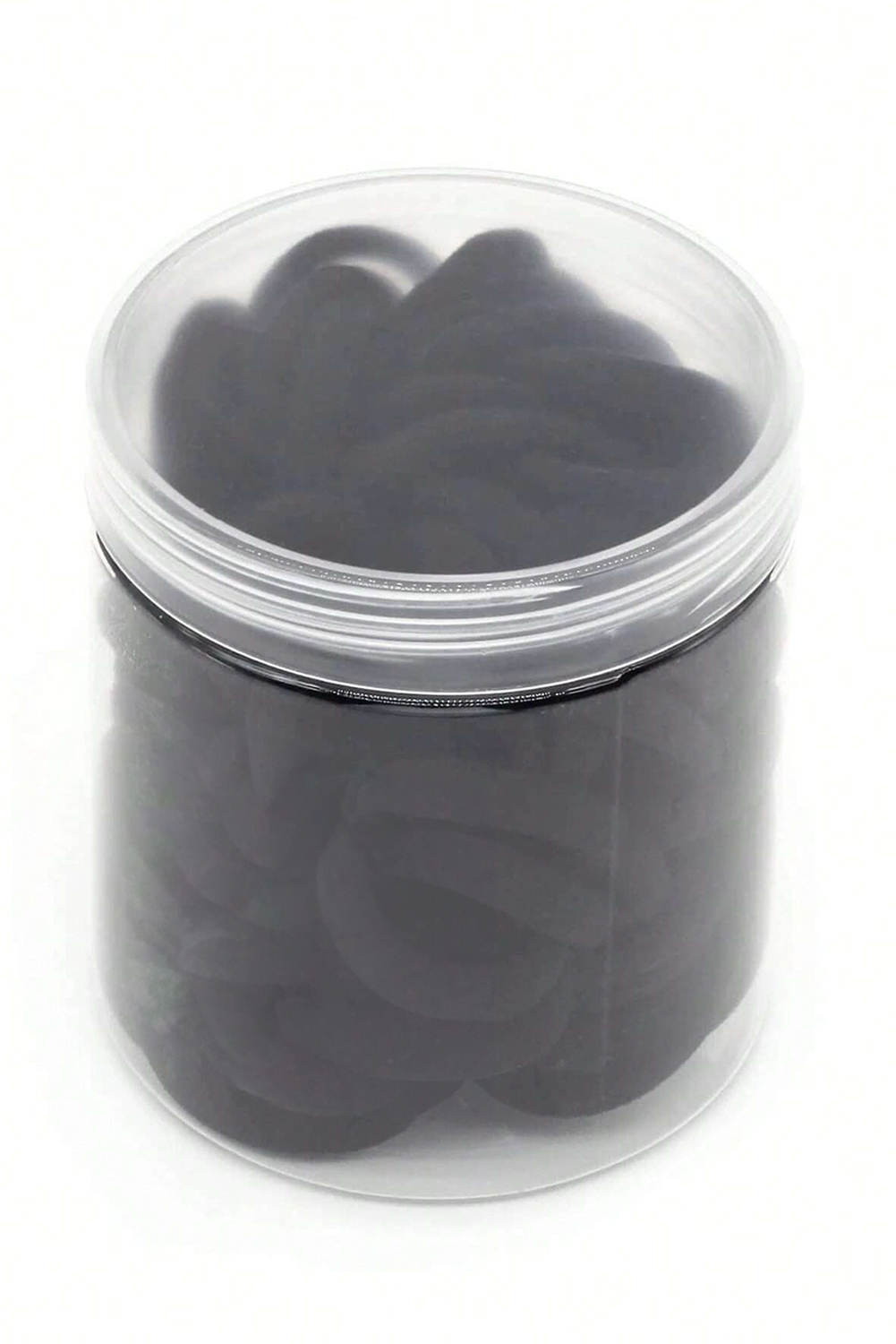 Black 50pcs/box Solid Simple High Elastic Hair Ties - loveforevers