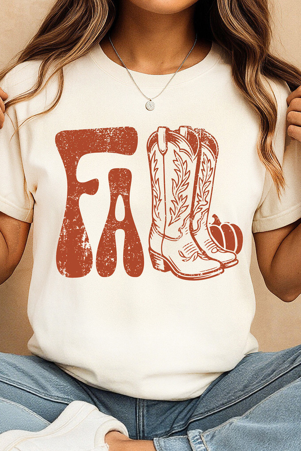 White FALL Boots Cracking Graphic T Shirt - loveforevers