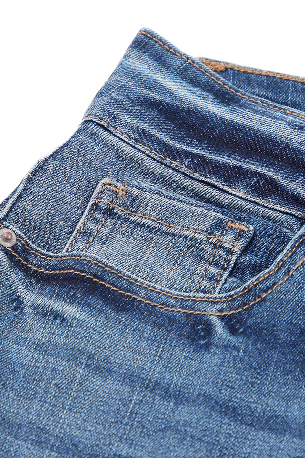 High Waist Distressed Straight Leg Jeans - loveforevers