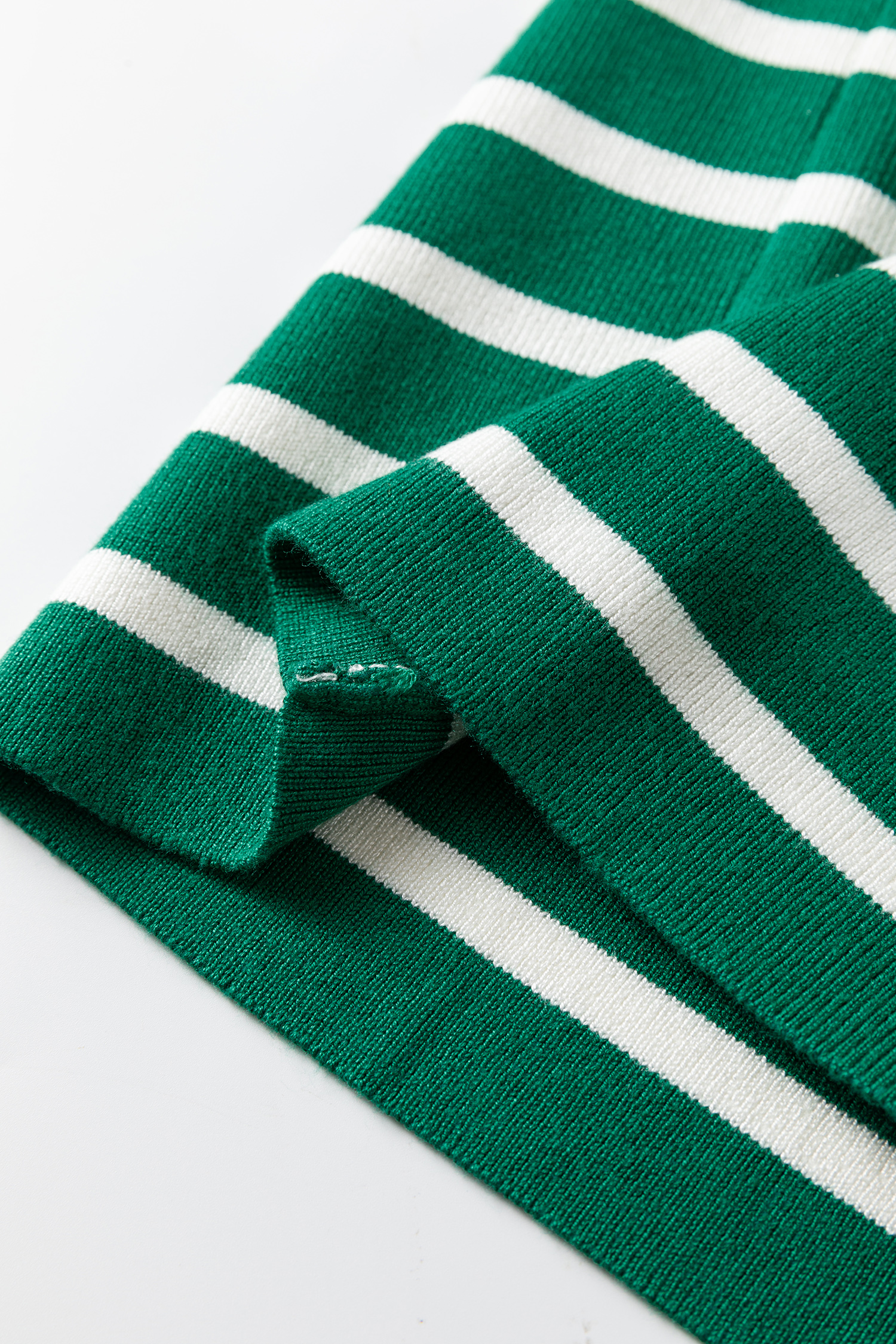 Green Stripe Crew Neck Sleeveless Sweater Vest - loveforevers