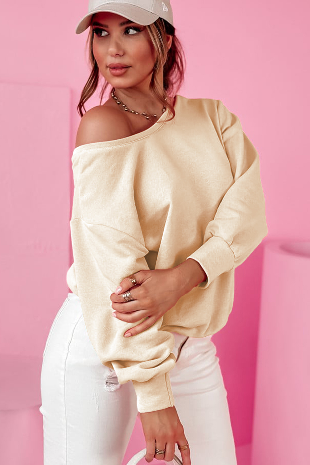 Black Bowknot Dewback Round Neck Sweatshirt - loveforevers