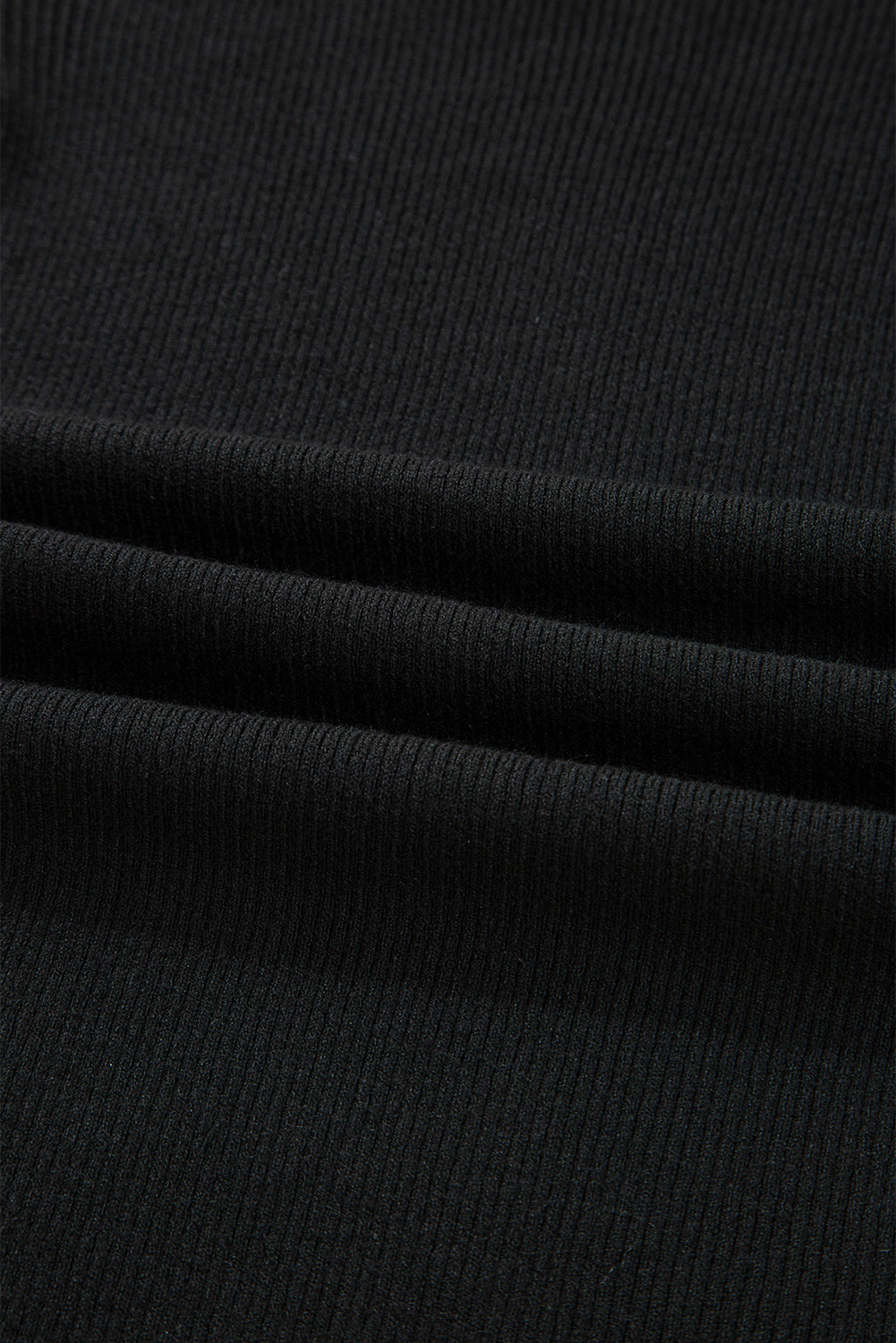 Black Ribbed Knit Cold Shoulder Sweater - loveforevers