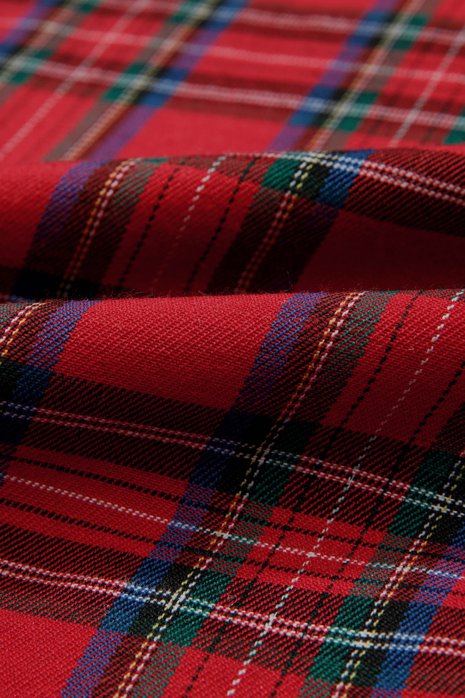 Red Tartan Plaid Square Neck Puff Sleeve Knot Waist Flared Midi Dress - loveforevers