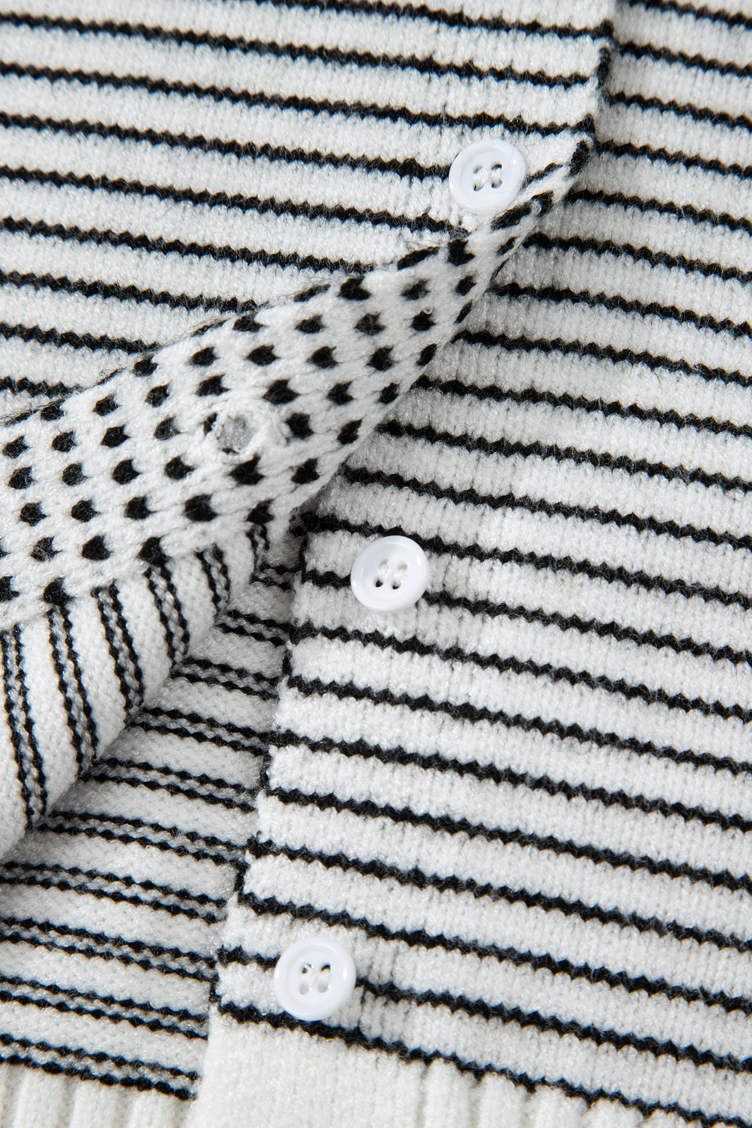 Black Stripe Contrast Trim Cap Sleeve Button Down Casual Cardigan - loveforevers