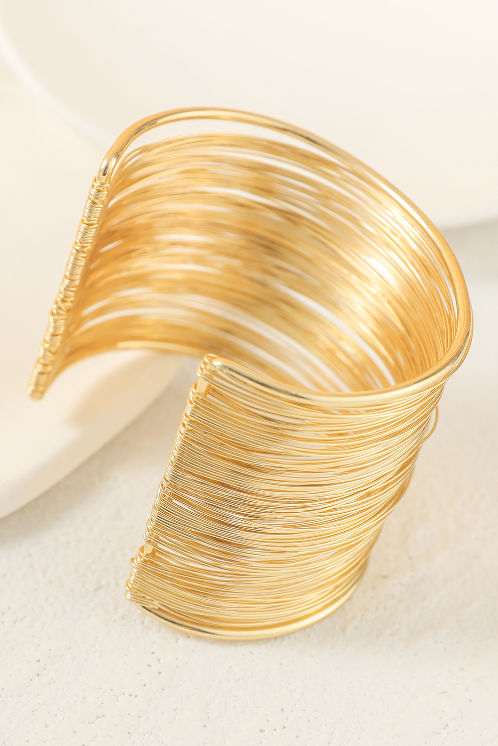 Gold Luxury Heavy Metal High Quality Open Wire Bracelet - loveforevers