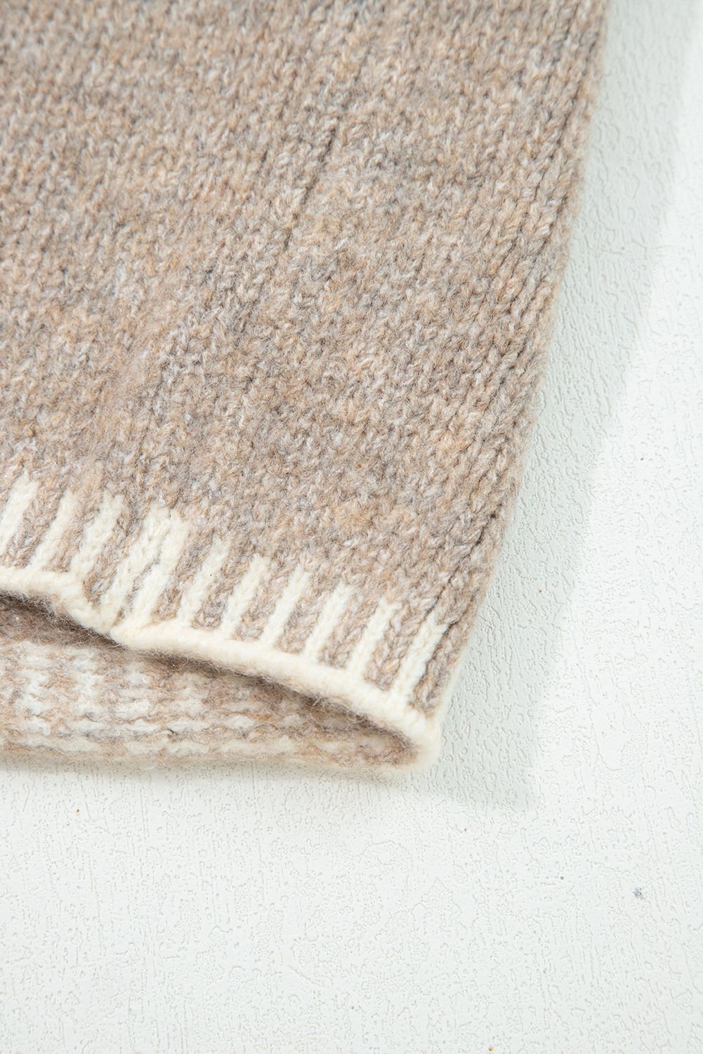 Pale Khaki Tied Front Drop Shoulder Chunky Casual Cardigan - loveforevers