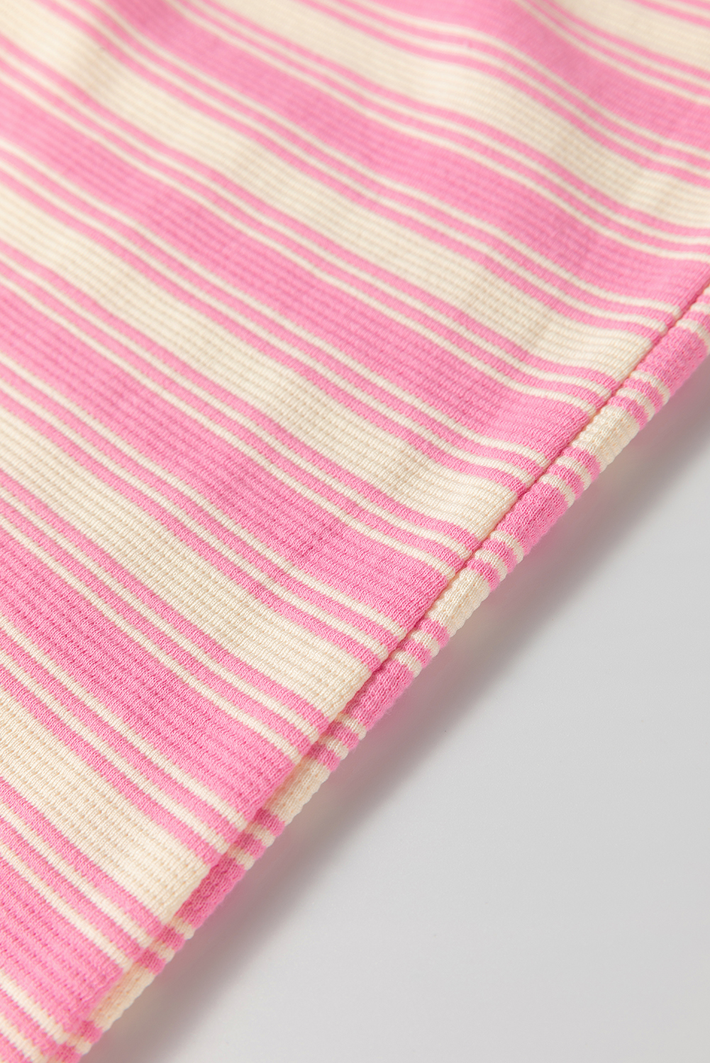 Pink Stripe Knotted Strap Patched Pocket Romper - loveforevers