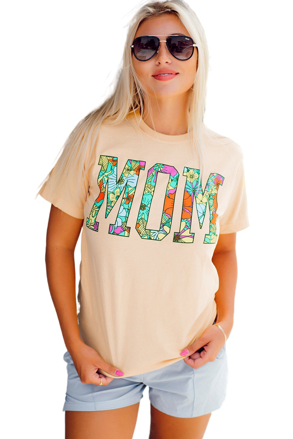 White Bull Skull American Flag Graphic Tee - loveforevers