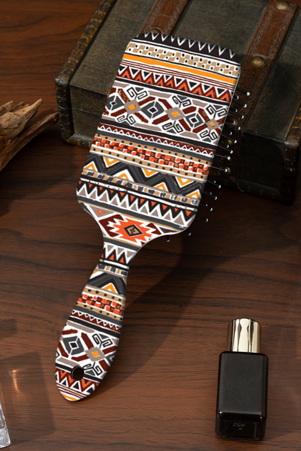 Elmwood Western Geometric Pattern Anti-Static Air Cushion Comb - loveforevers