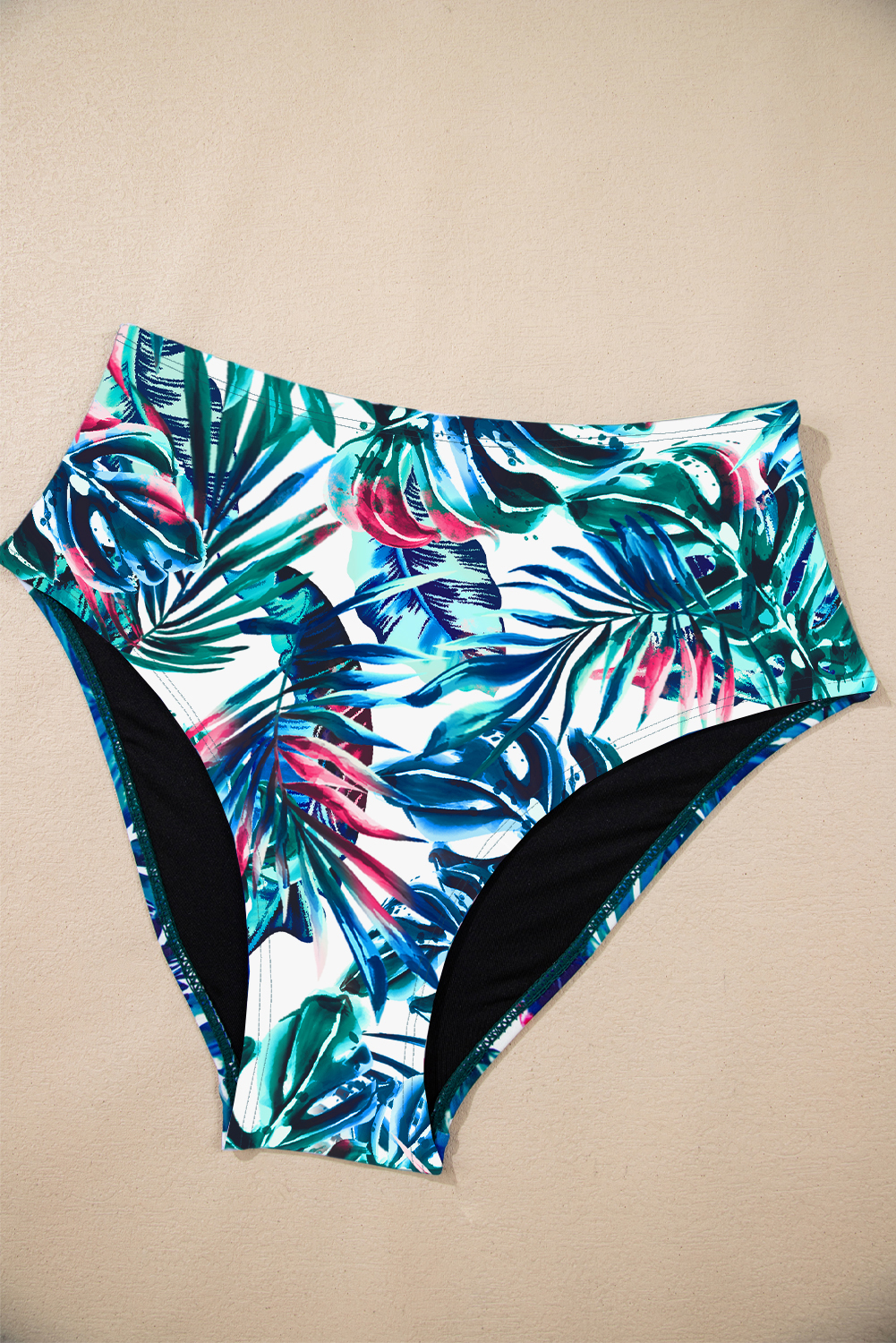 Sea Green Drawstring Tummy Control Mix-and-match 2pcs Tankini Swimsuit - loveforevers
