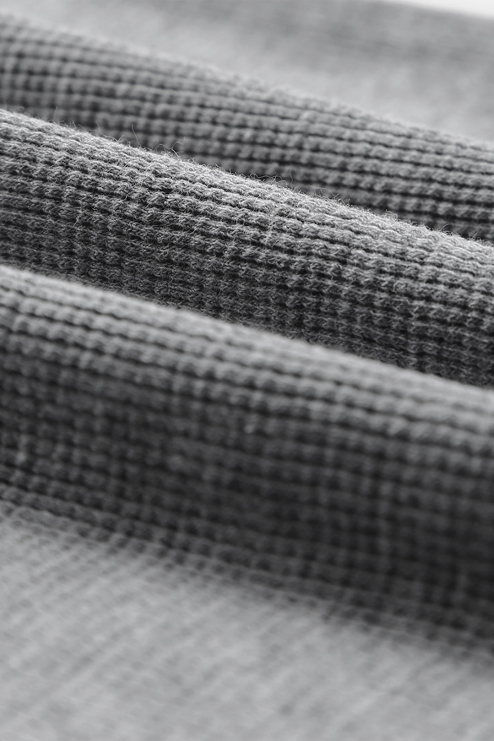 Black Waffle Knit Henley Top - loveforevers