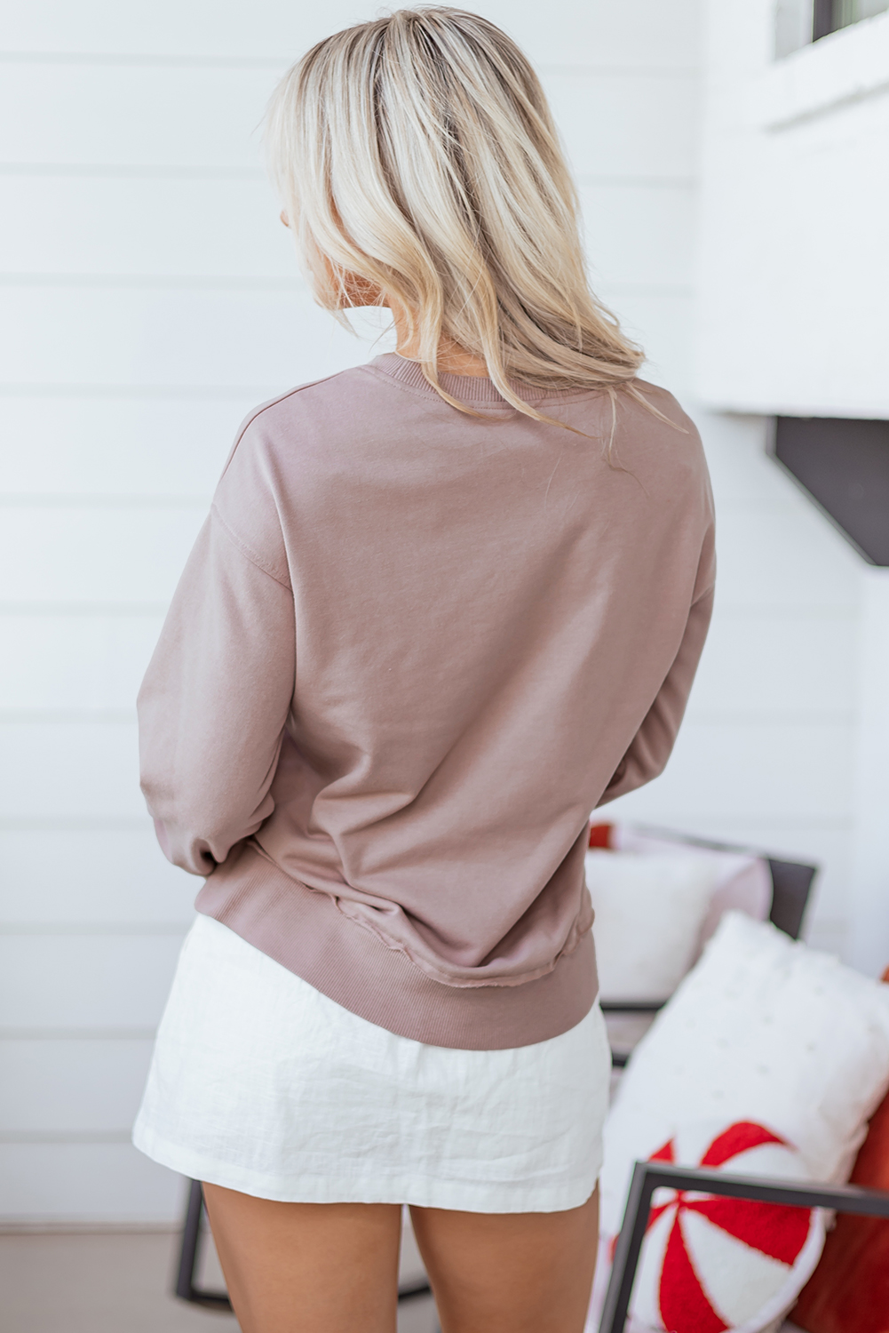 Dark Khaki GOBBLE Letter Graphic Thanksgiving Shift Sweatshirt - loveforevers