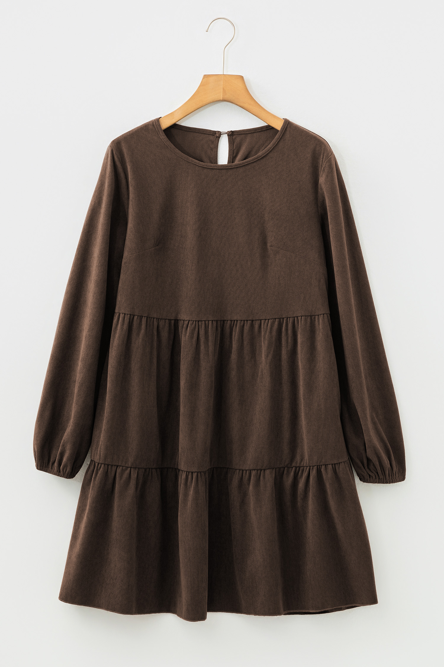 Black Lantern Sleeve Tiered Mini Dress - loveforevers