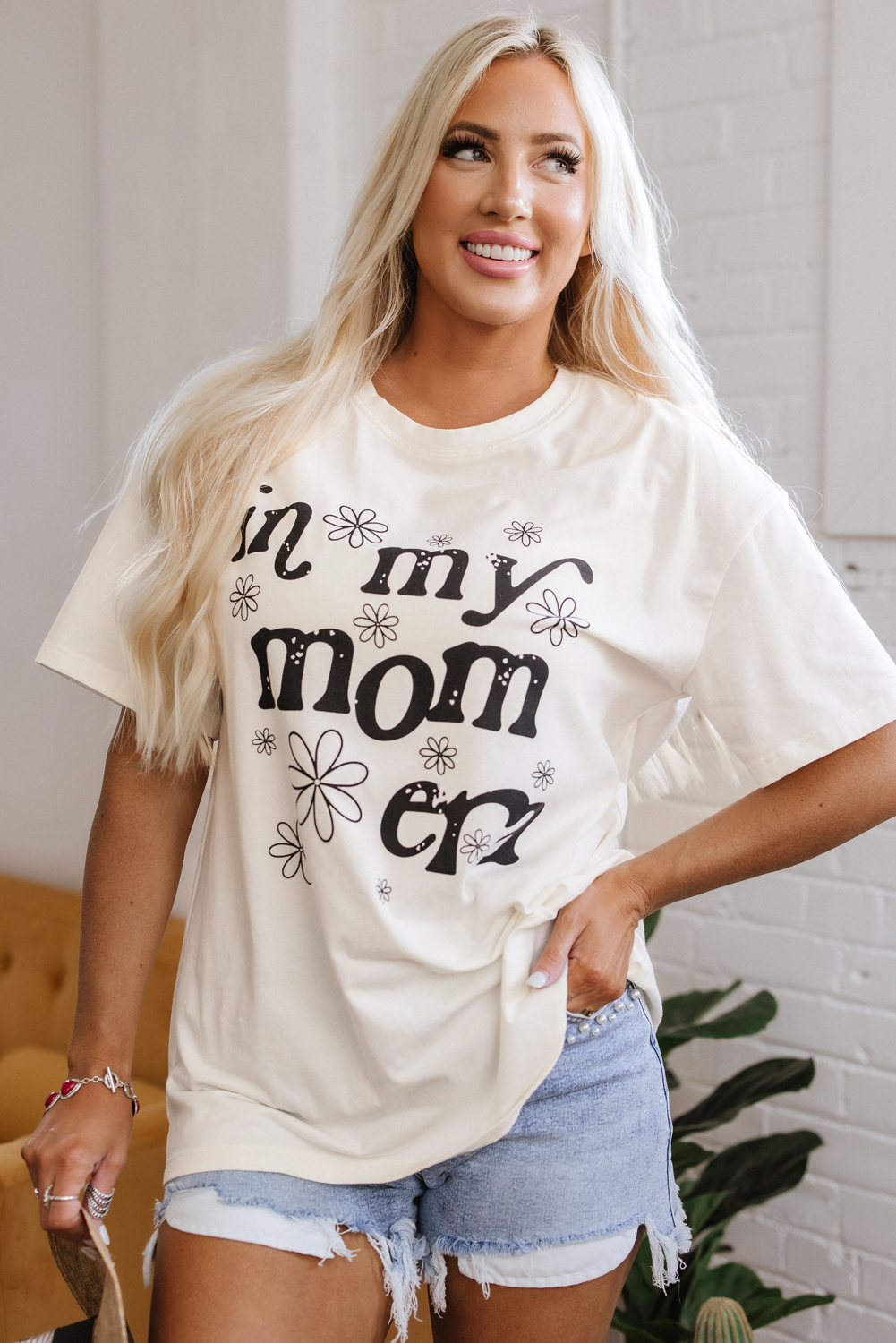 Jet Stream In My mom Era Graphic Loose Casual Tee - loveforevers