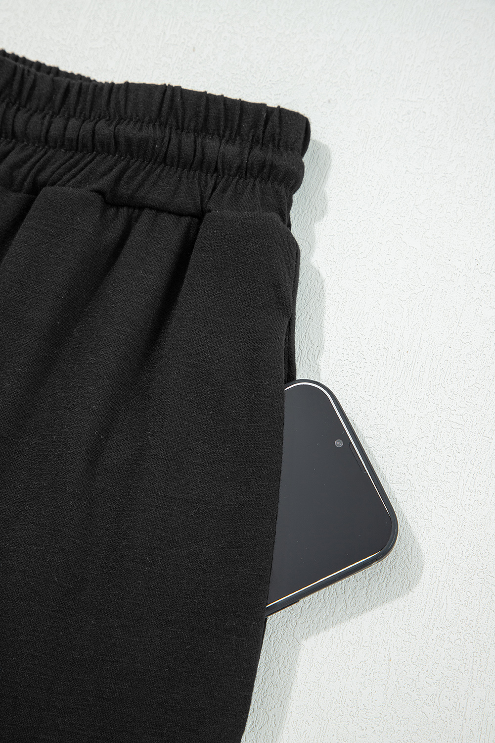 Black Contrast Trim Hooded Lounge Cardigan and Pants Set - loveforevers