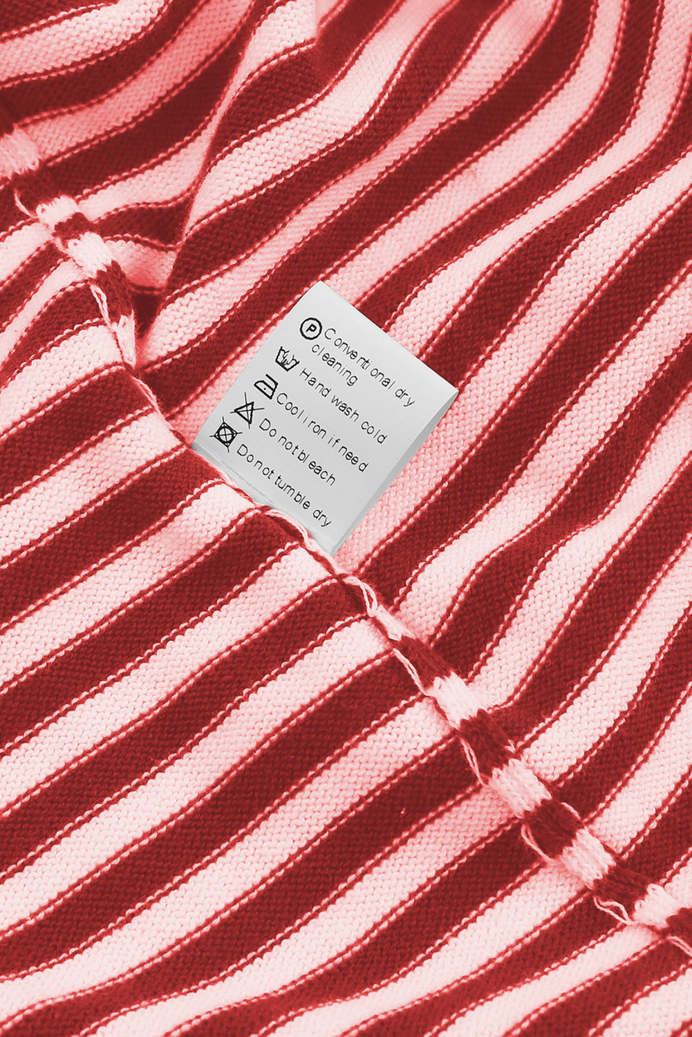 Fiery Red Striped Contrast Trimmed Drop Shoulder Sweater - loveforevers