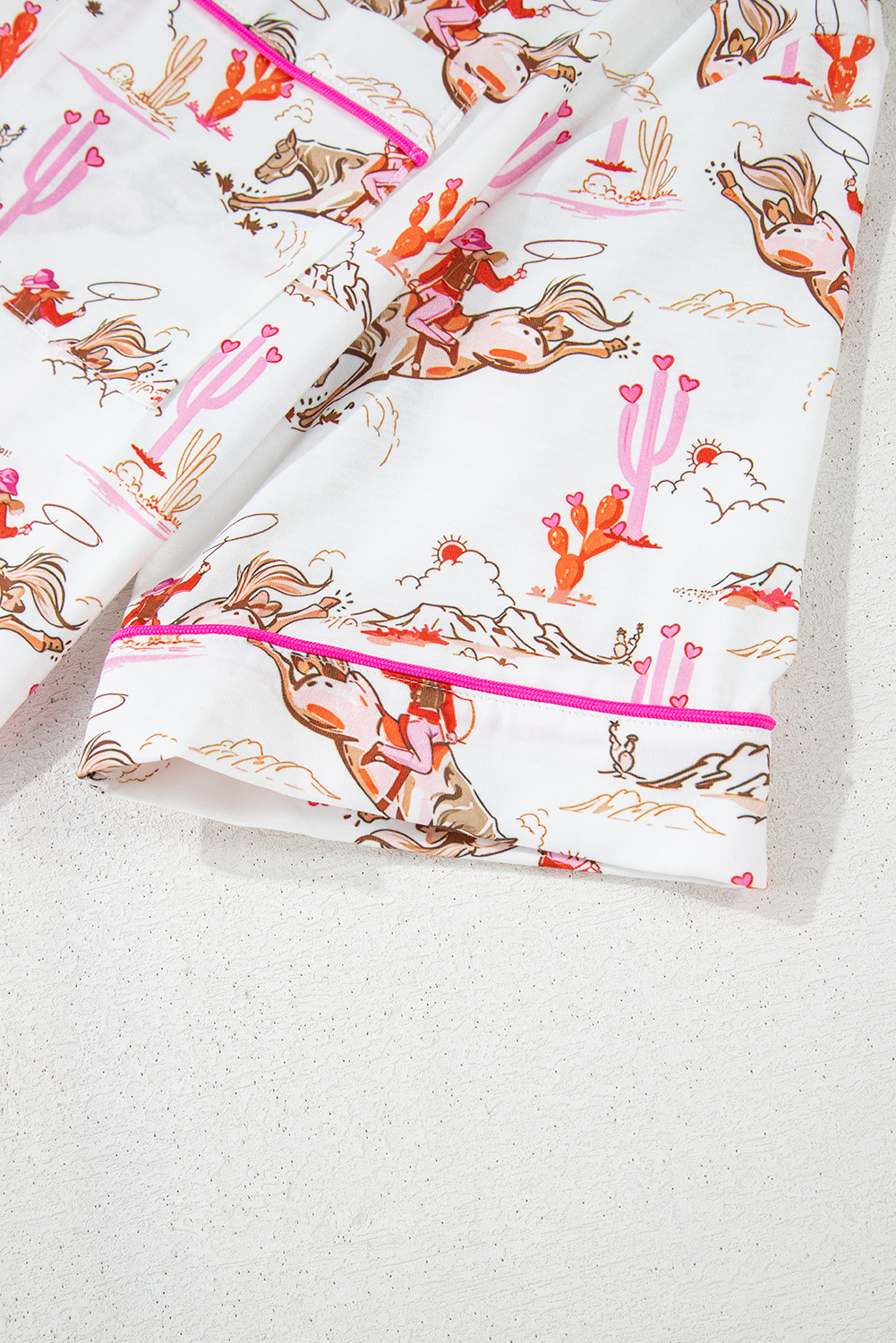 White Cowgirl Country Print Pajamas Set - loveforevers