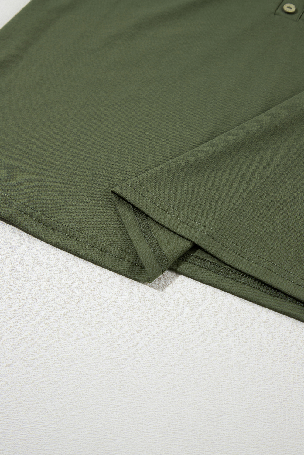 Jungle Green Half Button V Neck Patched Pocket Tank Top - loveforevers