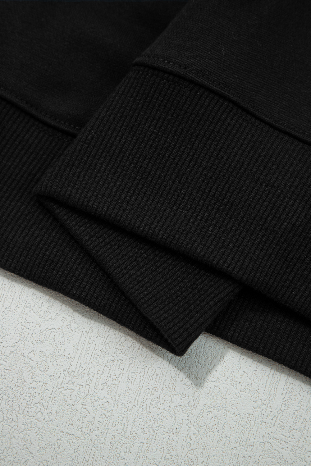 Black Varsity Baseball Bow Graphic Striped Sleeve Baggy Sweatshirt - loveforevers