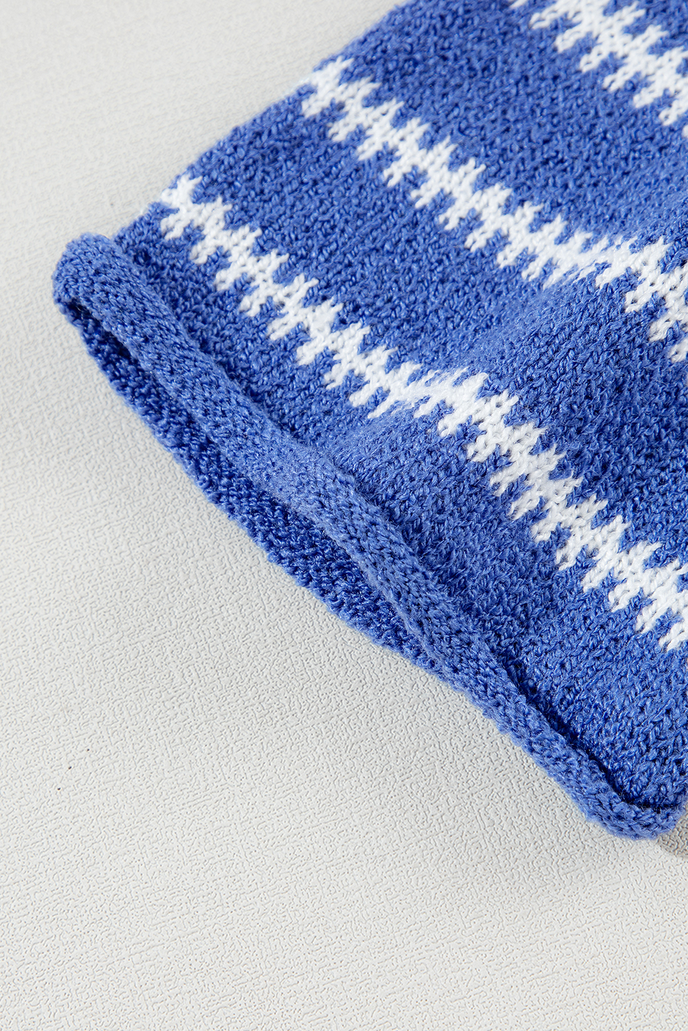 Sky Blue Stripe Drop Shoulder Casual Sweater - loveforevers