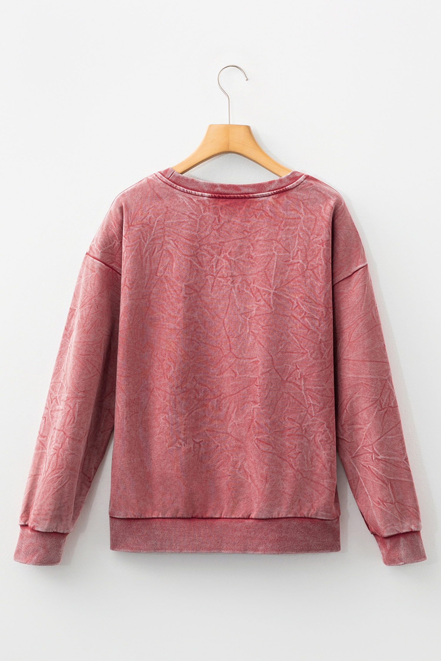 DUNE saved by grace Letter Embroidery Mineral Wash Loose Sweatshirt - loveforevers
