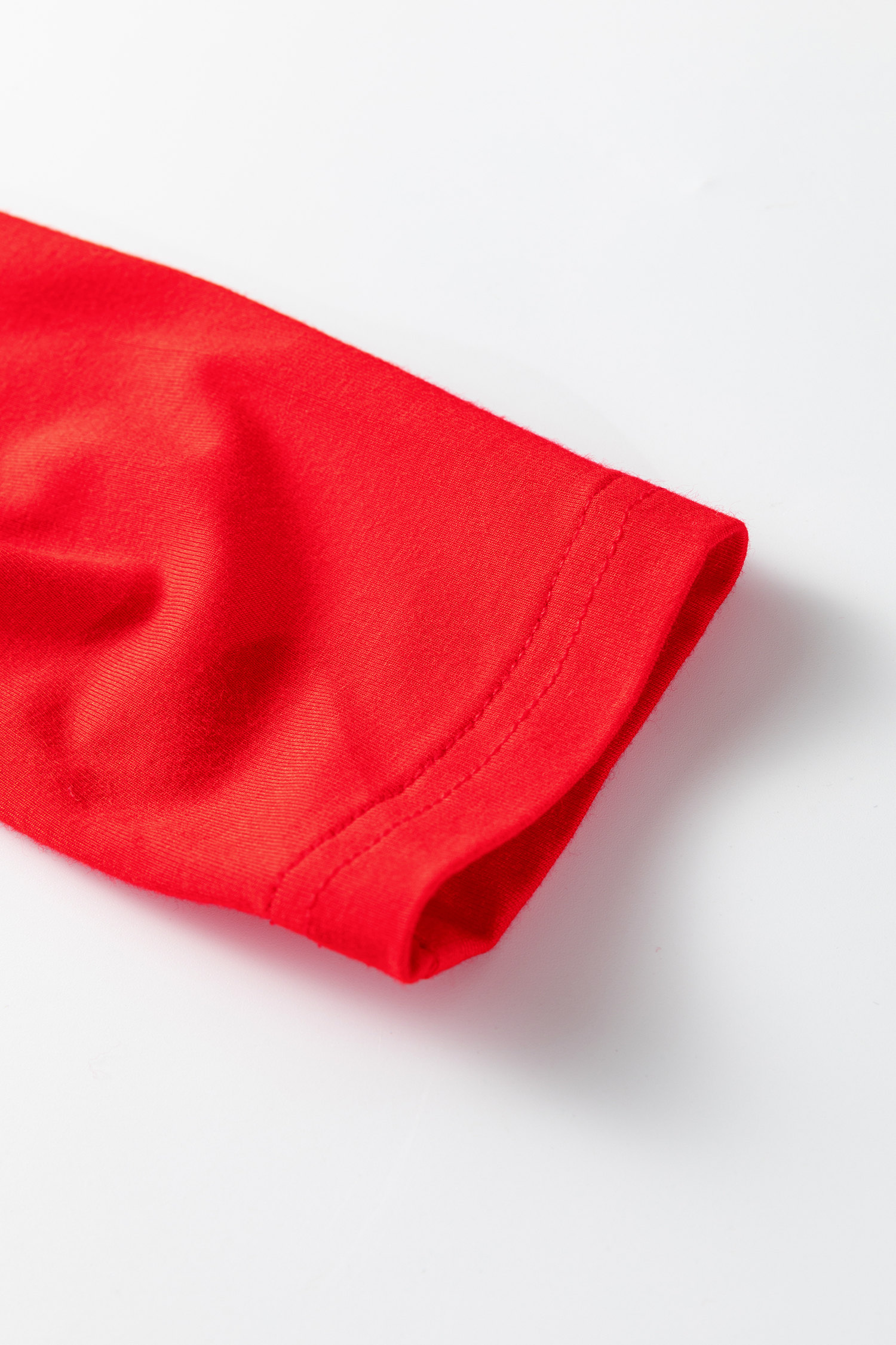 Fiery Red Foldover Off Shoulder Long Sleeve Slim Top - loveforevers