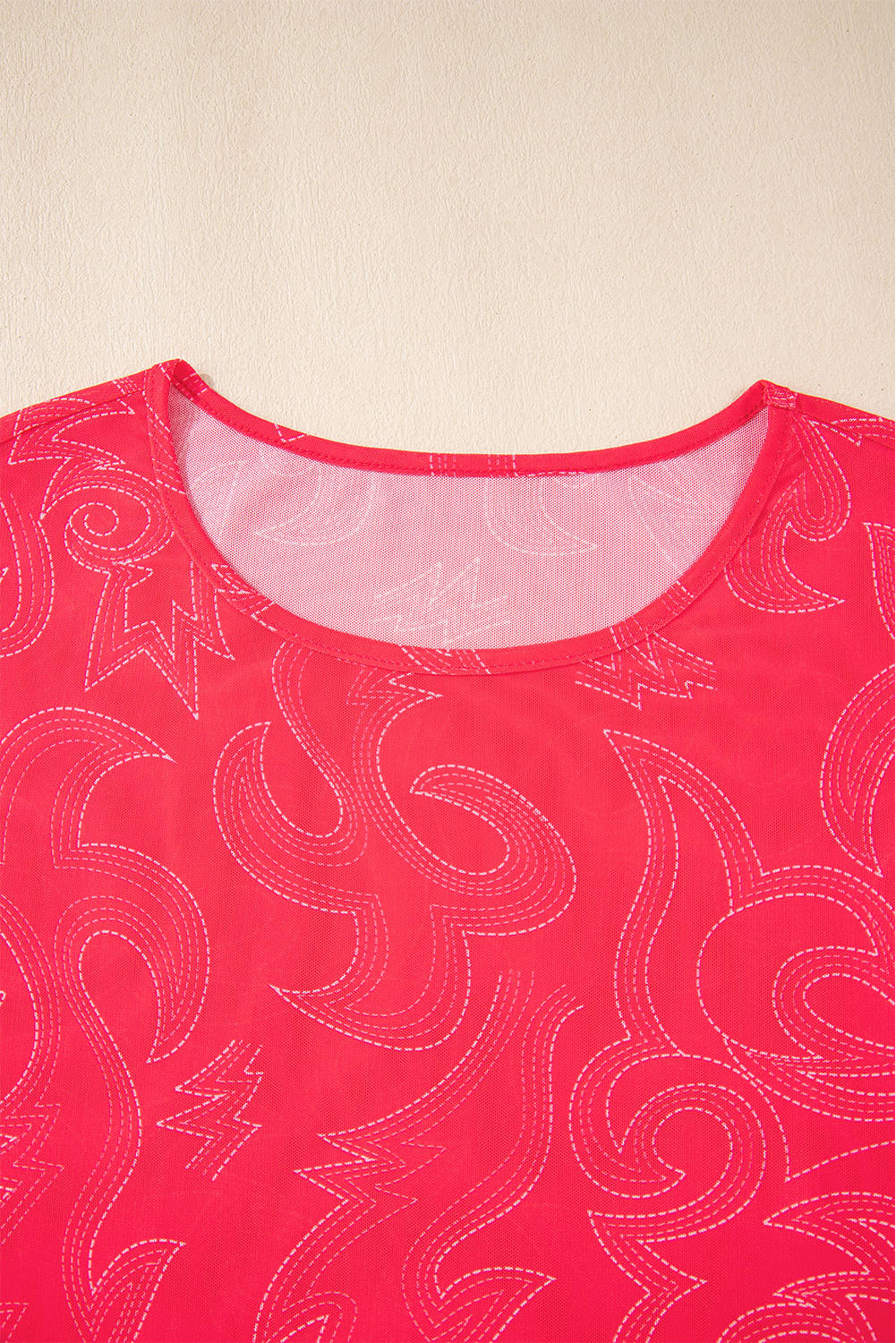 Red Western Girls Mesh T Shirt - loveforevers
