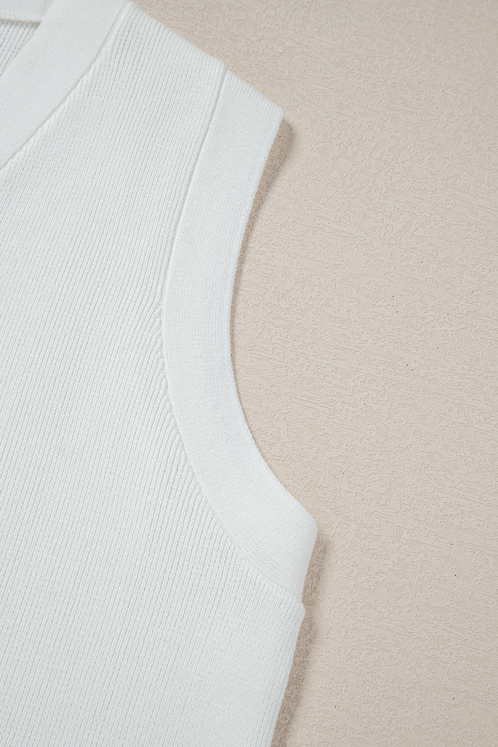 White V Neck Buttoned Sweater Vest - loveforevers