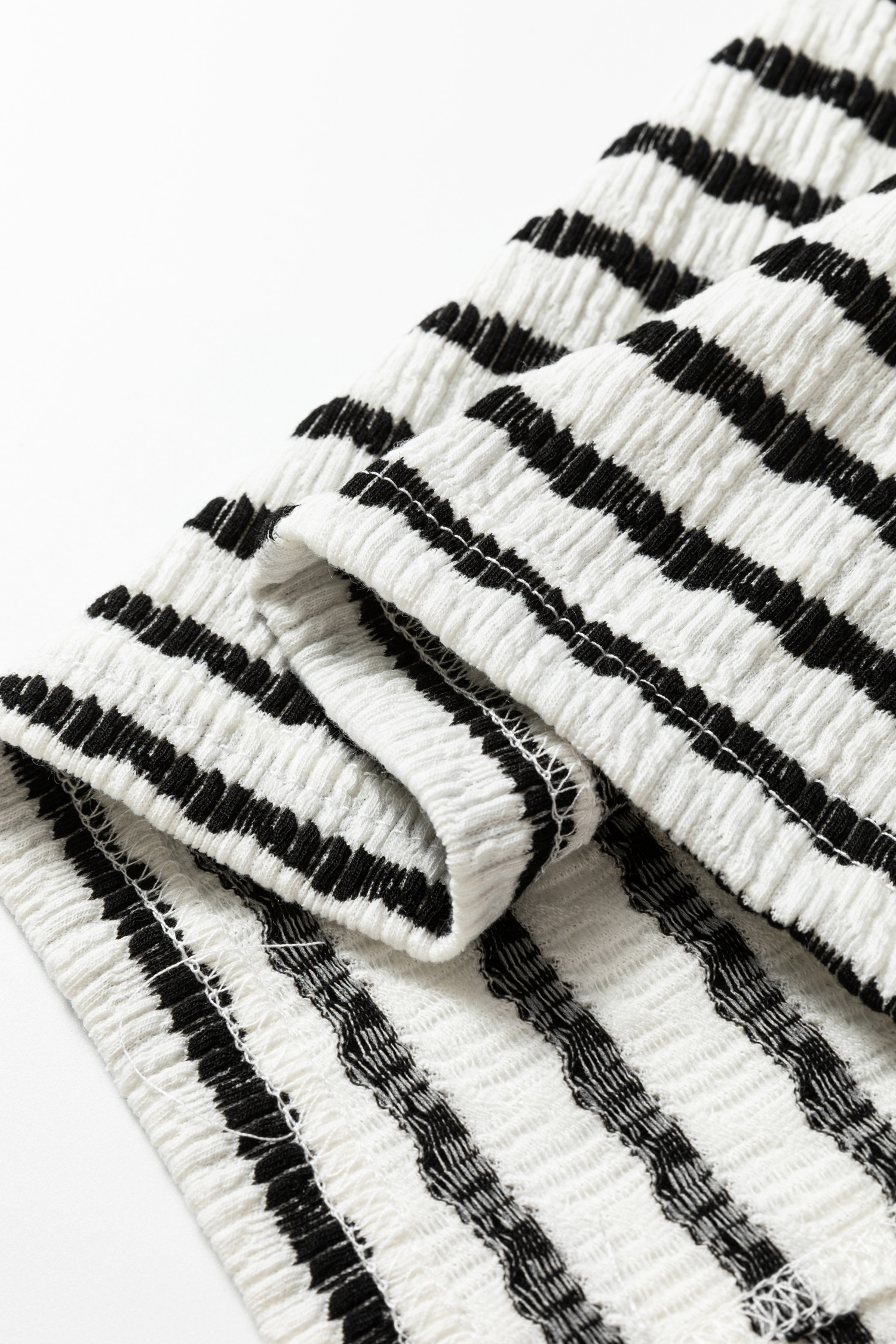 Khaki Stripe Textured Hooded V Neck Casual Long Sleeve Top - loveforevers