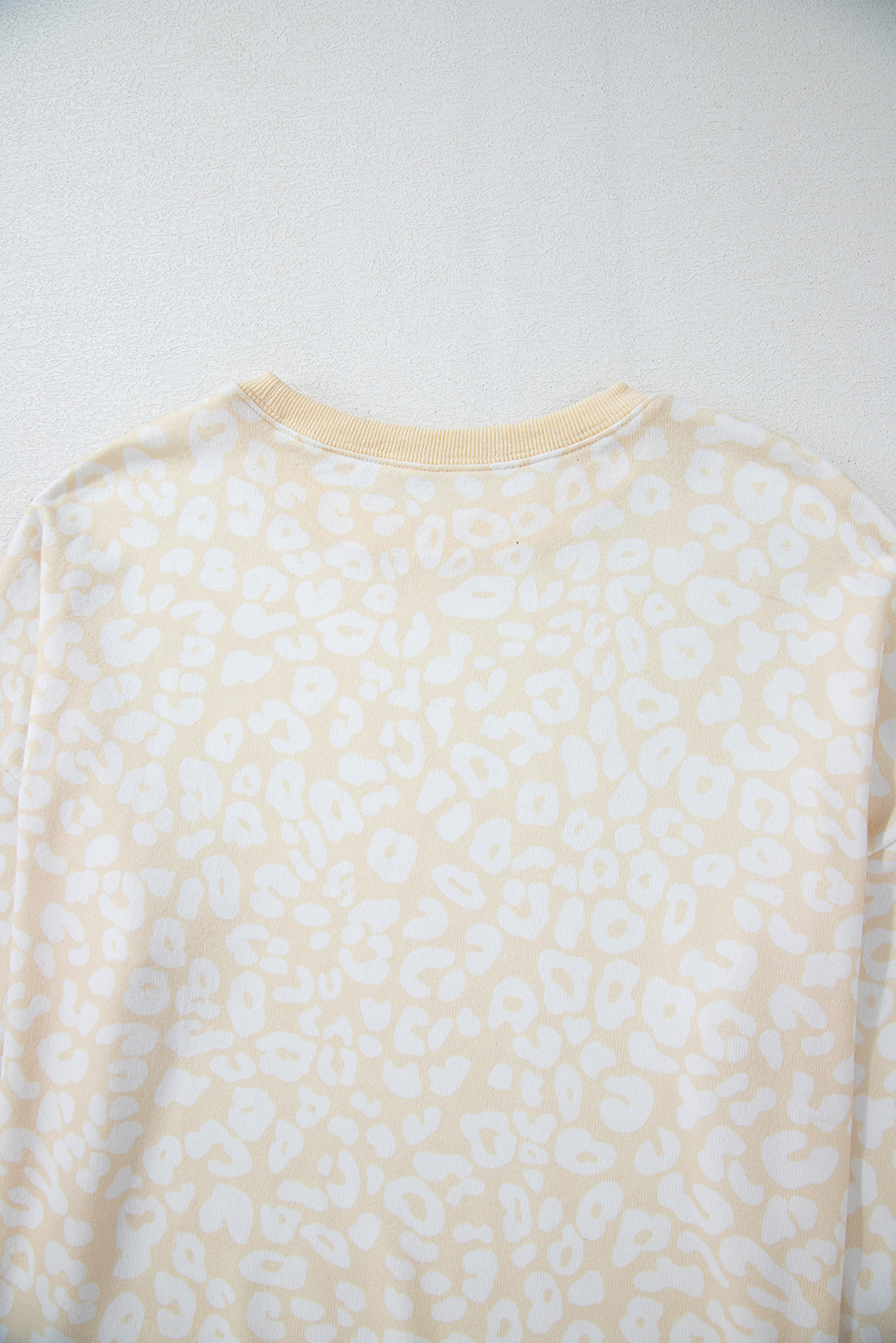 White Cheetah Print Two Piece Loose Fit Cozy Loungewear - loveforevers
