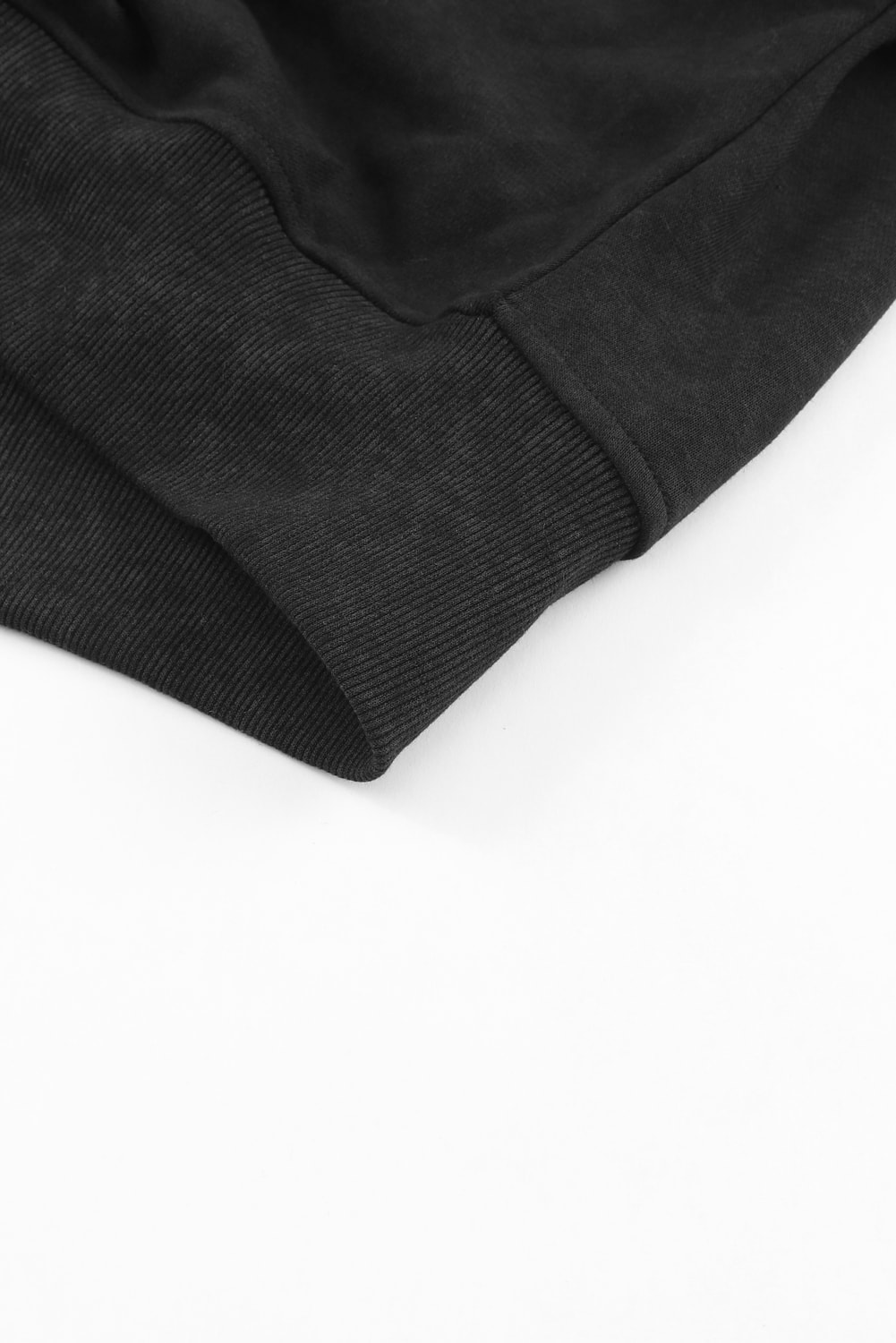 Black Acid Wash V-shape Open Back Sweatshirt - loveforevers
