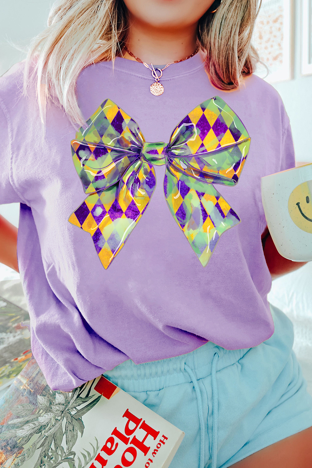 Wisteria Sequin mardi gras Graphic T Shirt - loveforevers