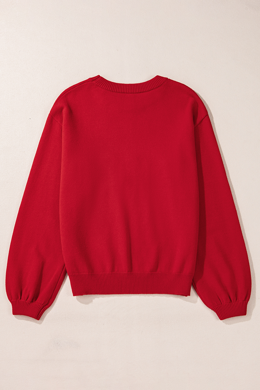 Blackish Green Pearl Beaded Merry Casual Sweater - loveforevers