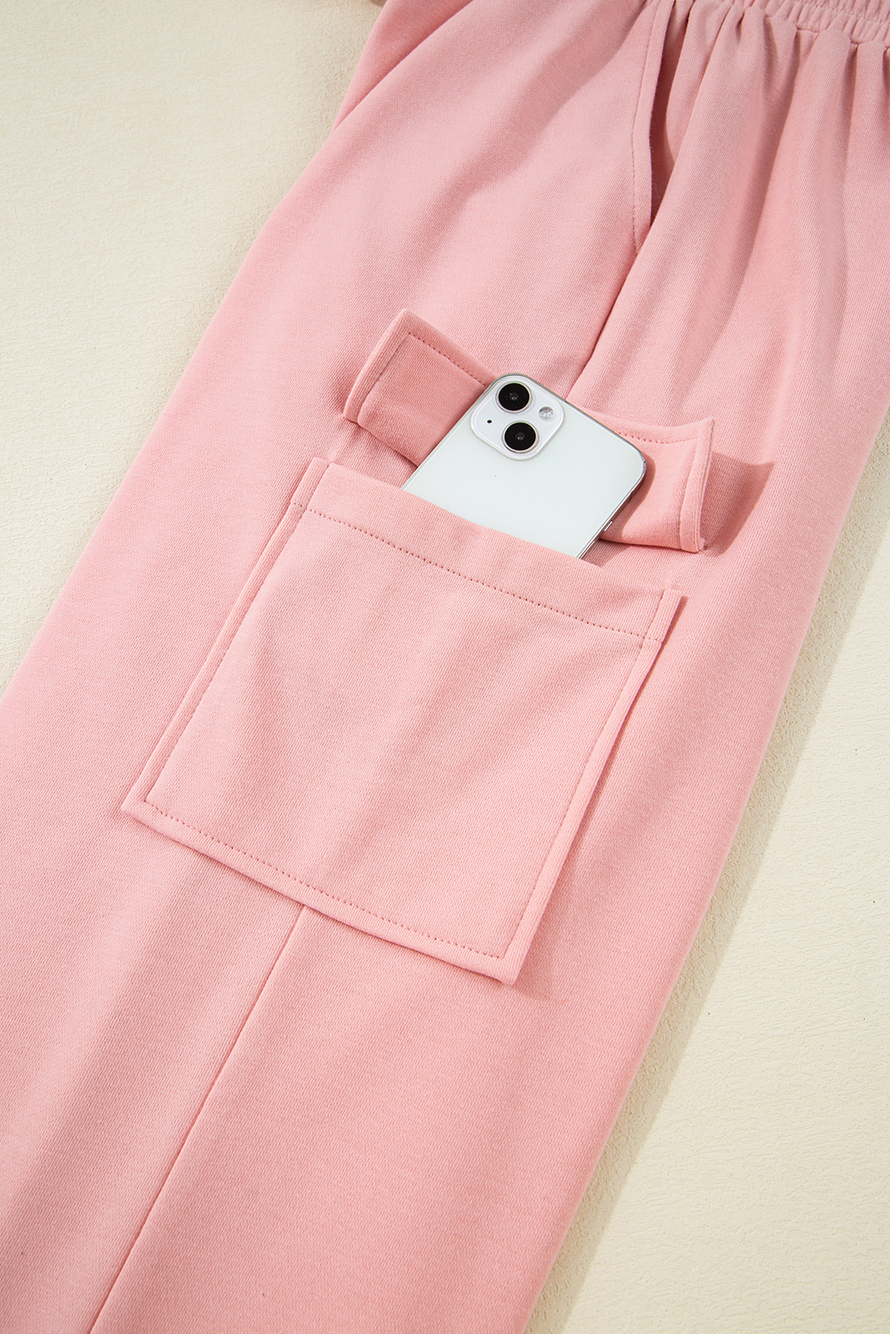 Apricot Pink Half Sleeve T-Shirt & Cargo Sweatpants Set - loveforevers