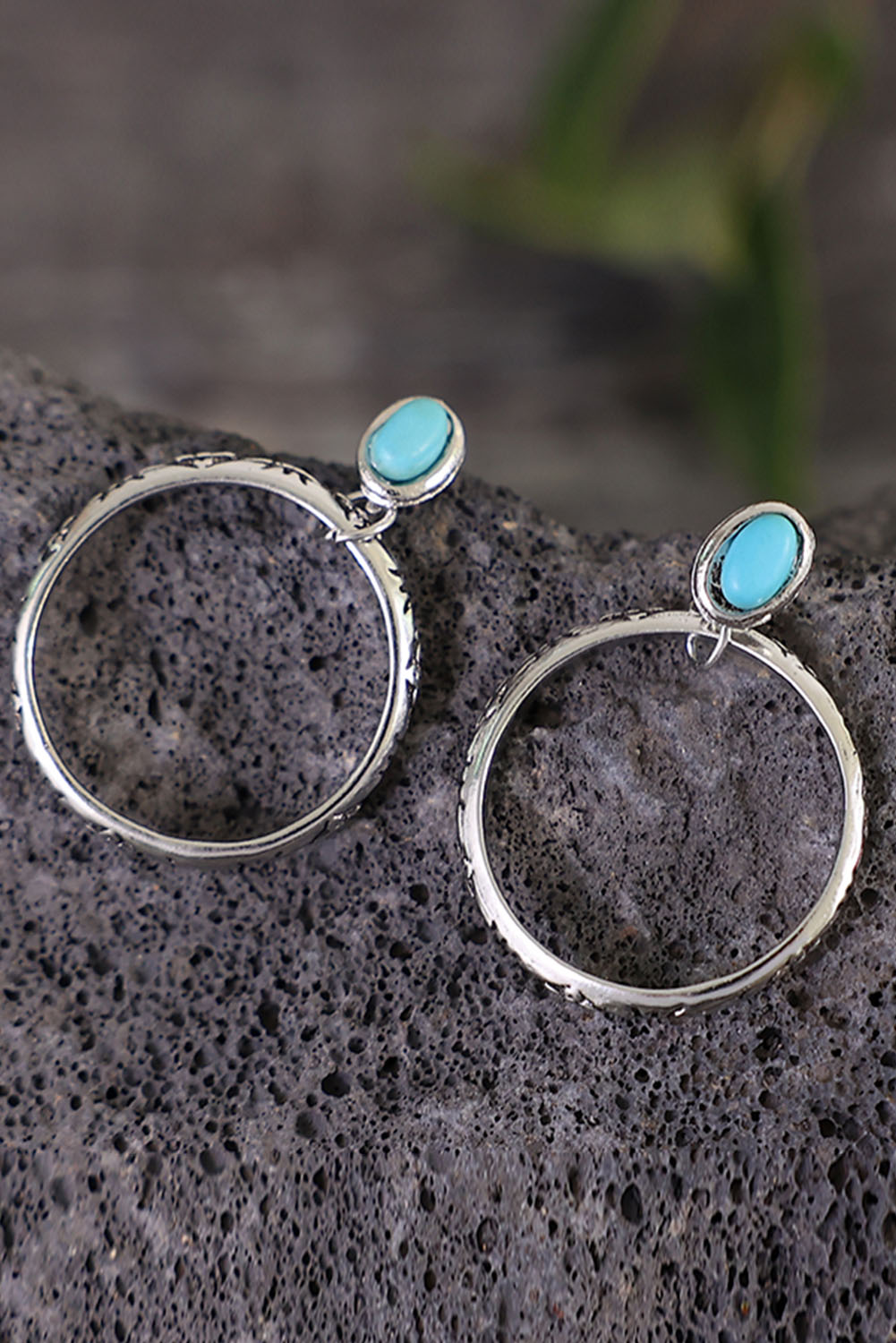 Bold Ring Turquoise Stud Earrings - loveforevers