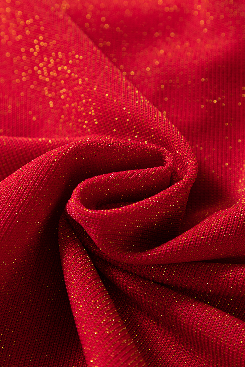 Red Metallic Bowknot Open Back V Neck Top - loveforevers