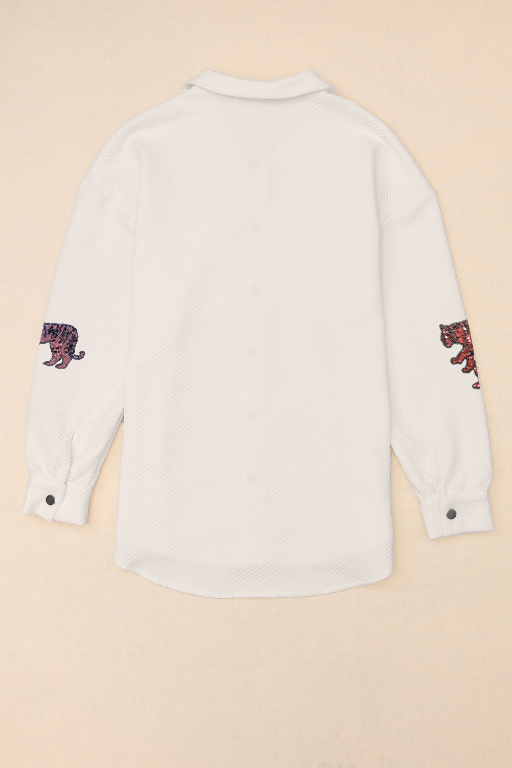 Black Solid Textured Flap Pocket Buttoned Shacket - loveforevers